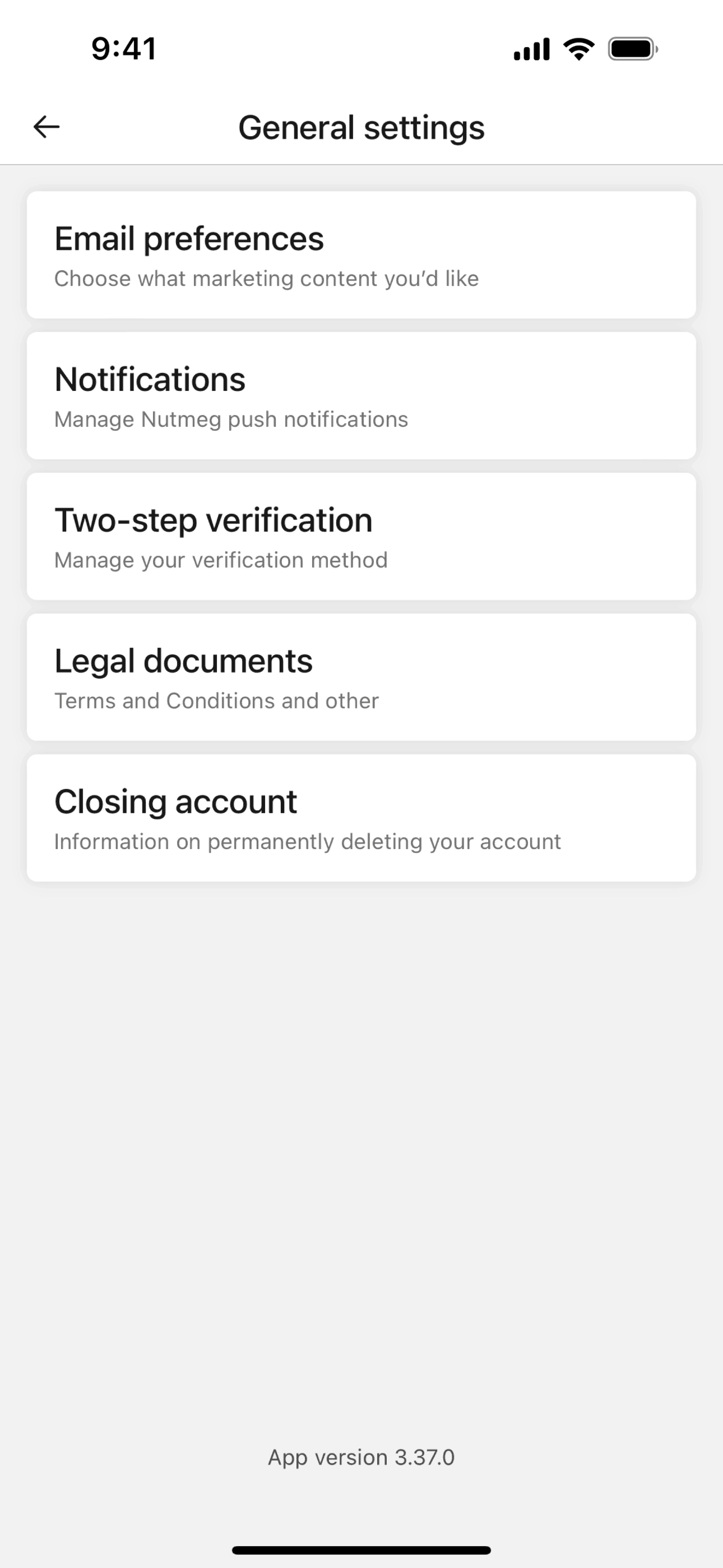 Nutmeg iOS Finance interface screenshot 19