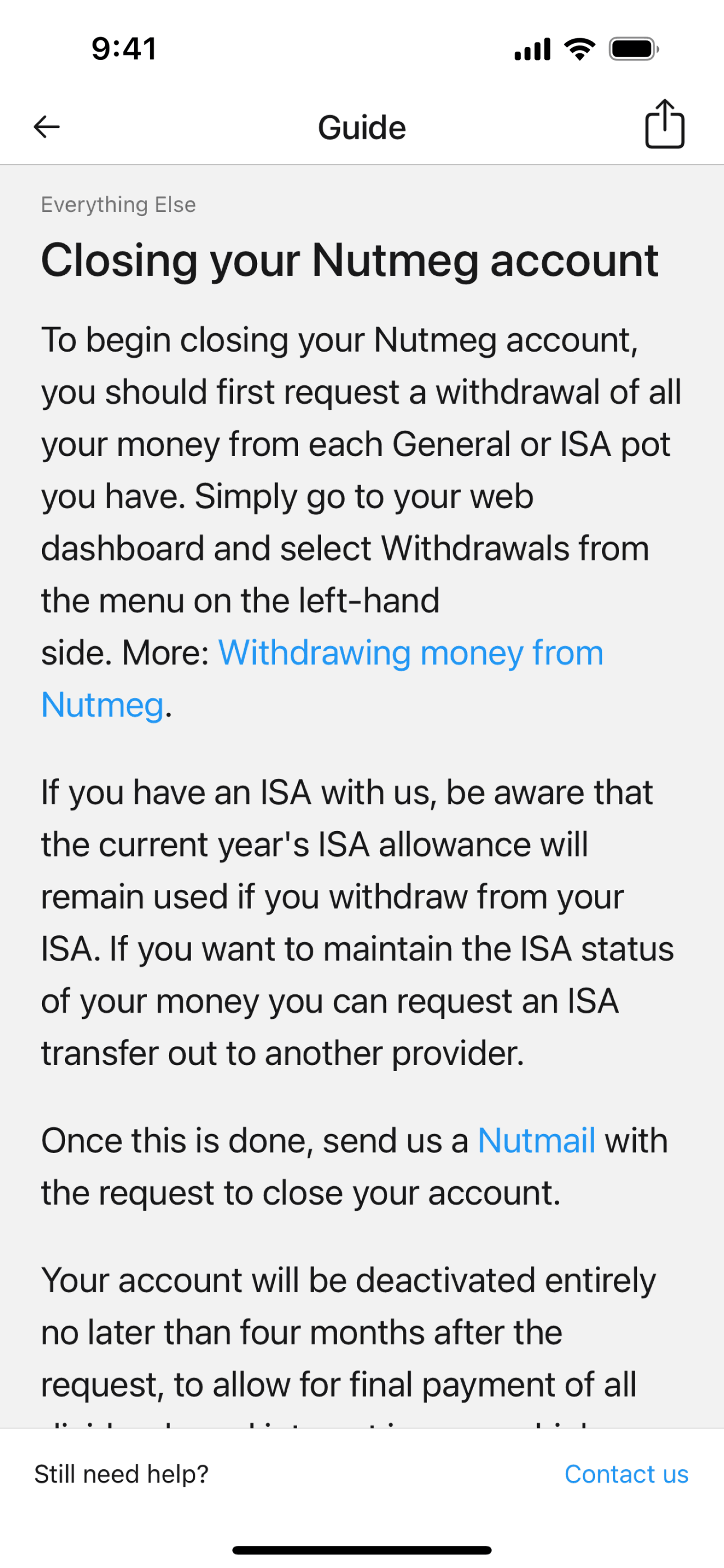 Nutmeg iOS Finance interface screenshot 21