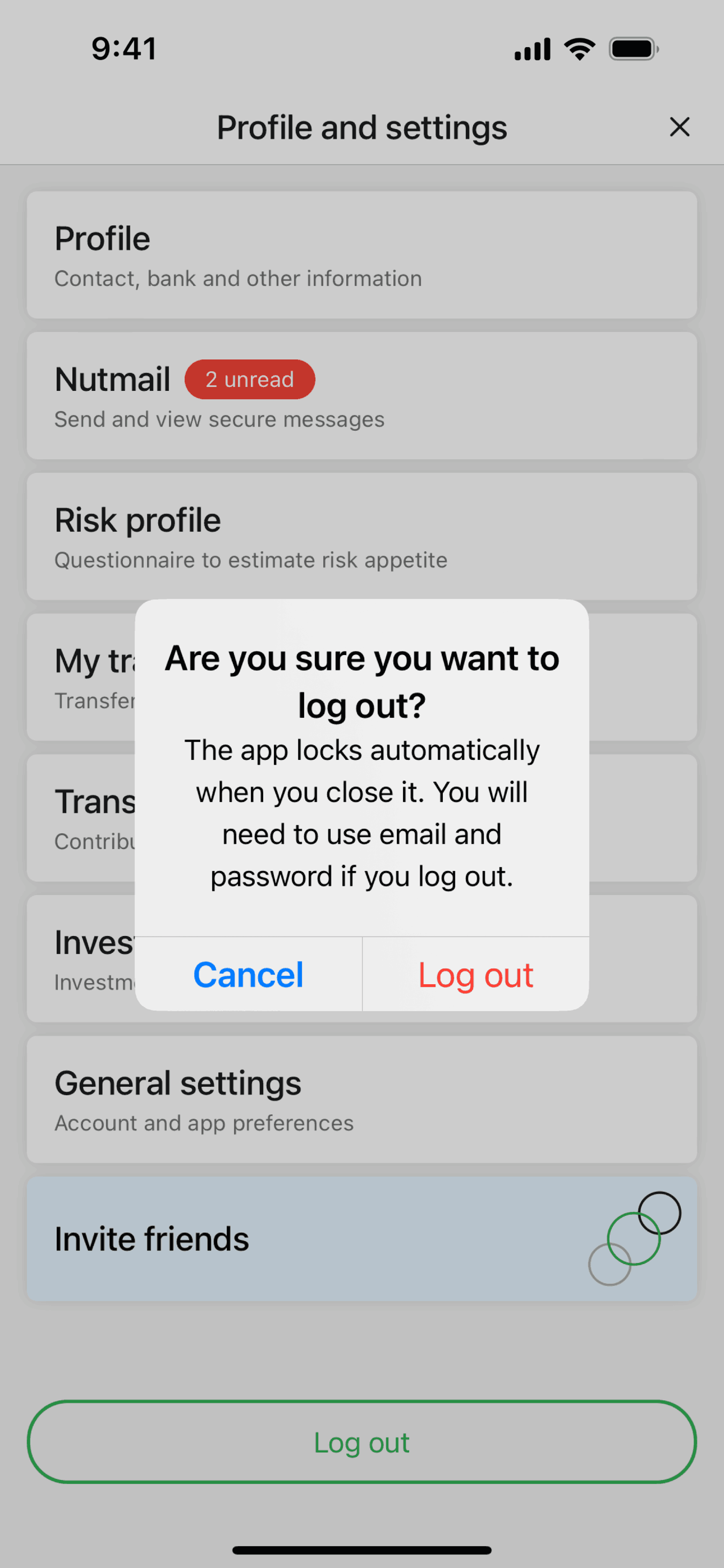 Nutmeg iOS Finance interface screenshot 23