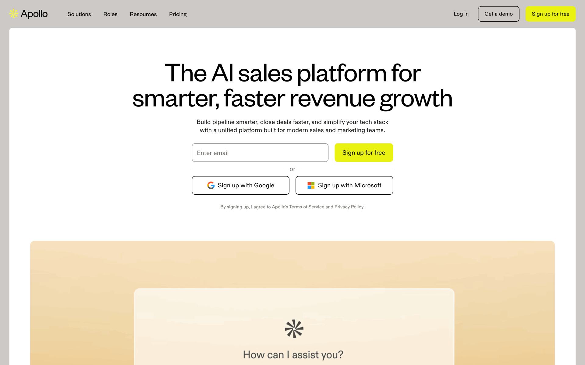 Apollo Web Business interface screenshot 1