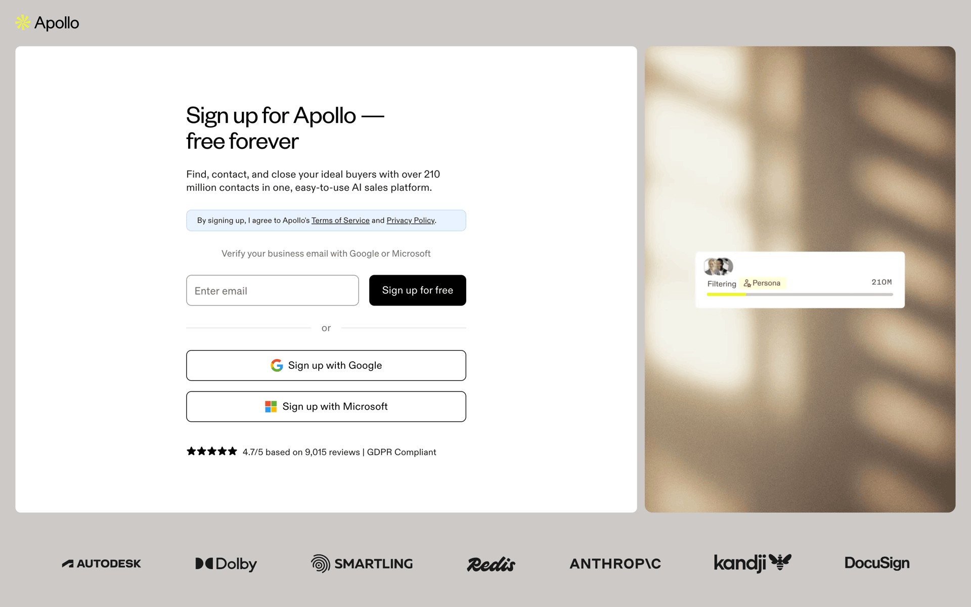 Apollo Web Business interface screenshot 3