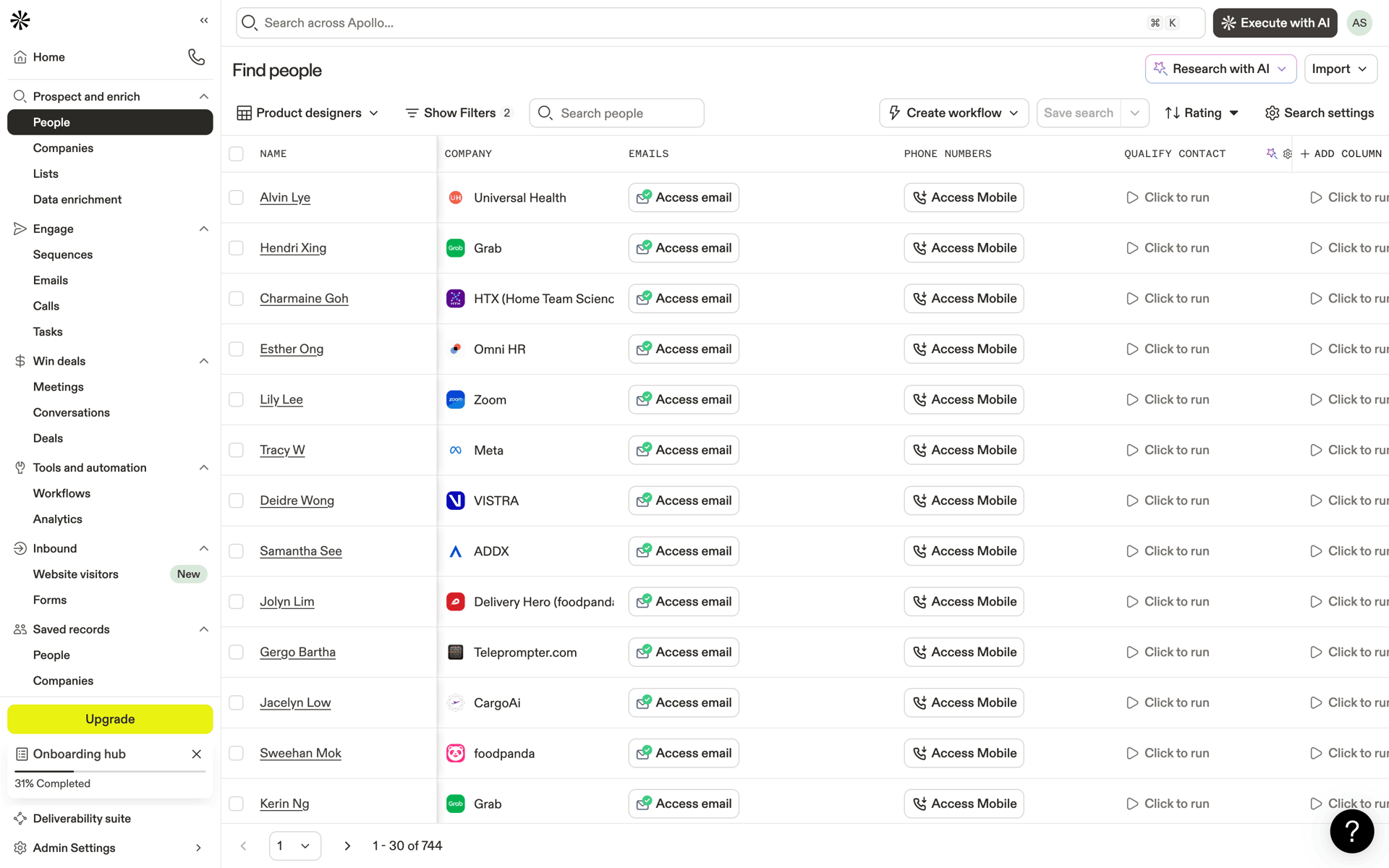 Apollo Web Business interface screenshot 6