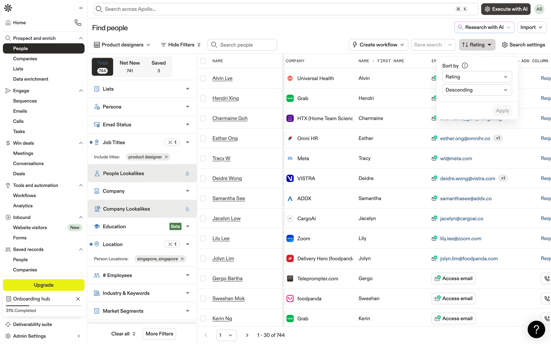 Apollo Web Business interface screenshot 8