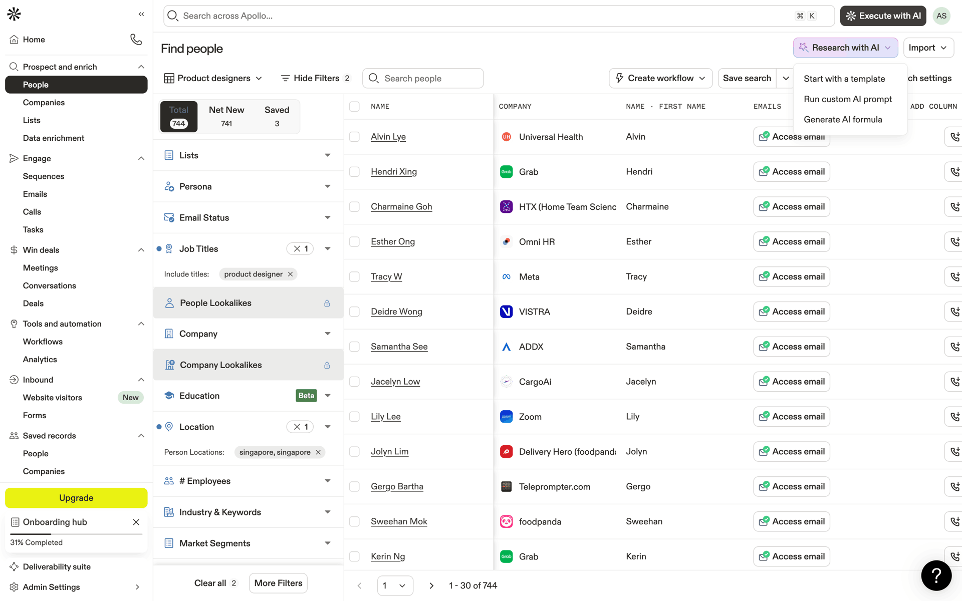 Apollo Web Business interface screenshot 9