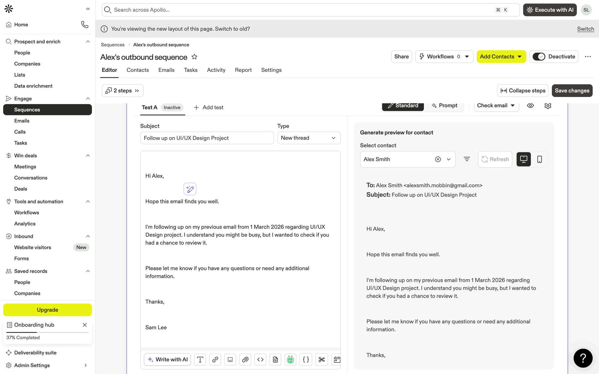 Apollo Web Business interface screenshot 19