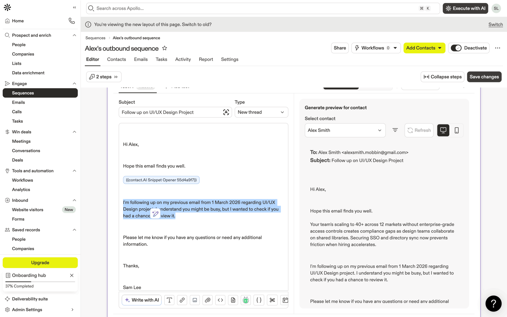 Apollo Web Business interface screenshot 20