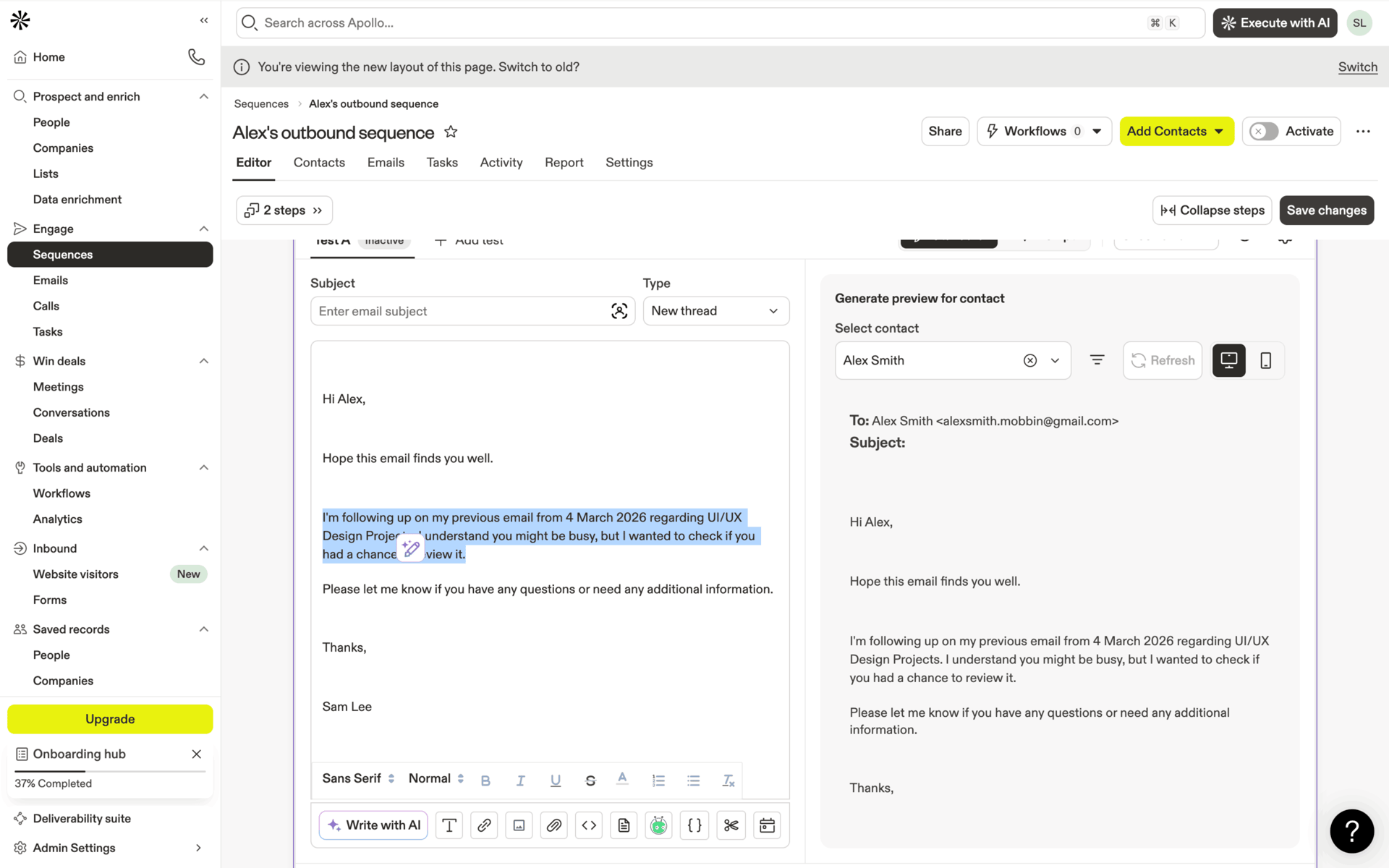 Apollo Web Business interface screenshot 21