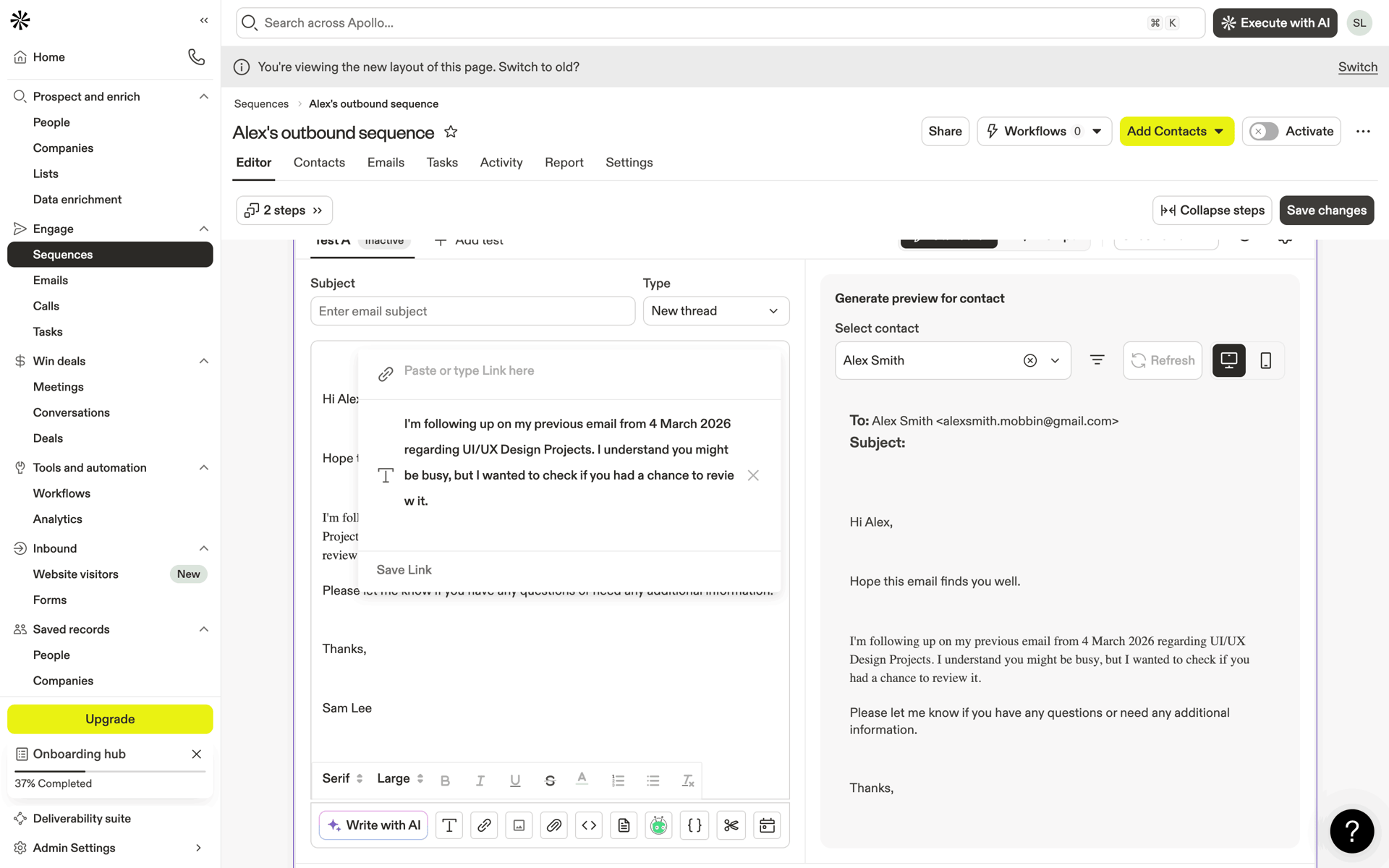 Apollo Web Business interface screenshot 22