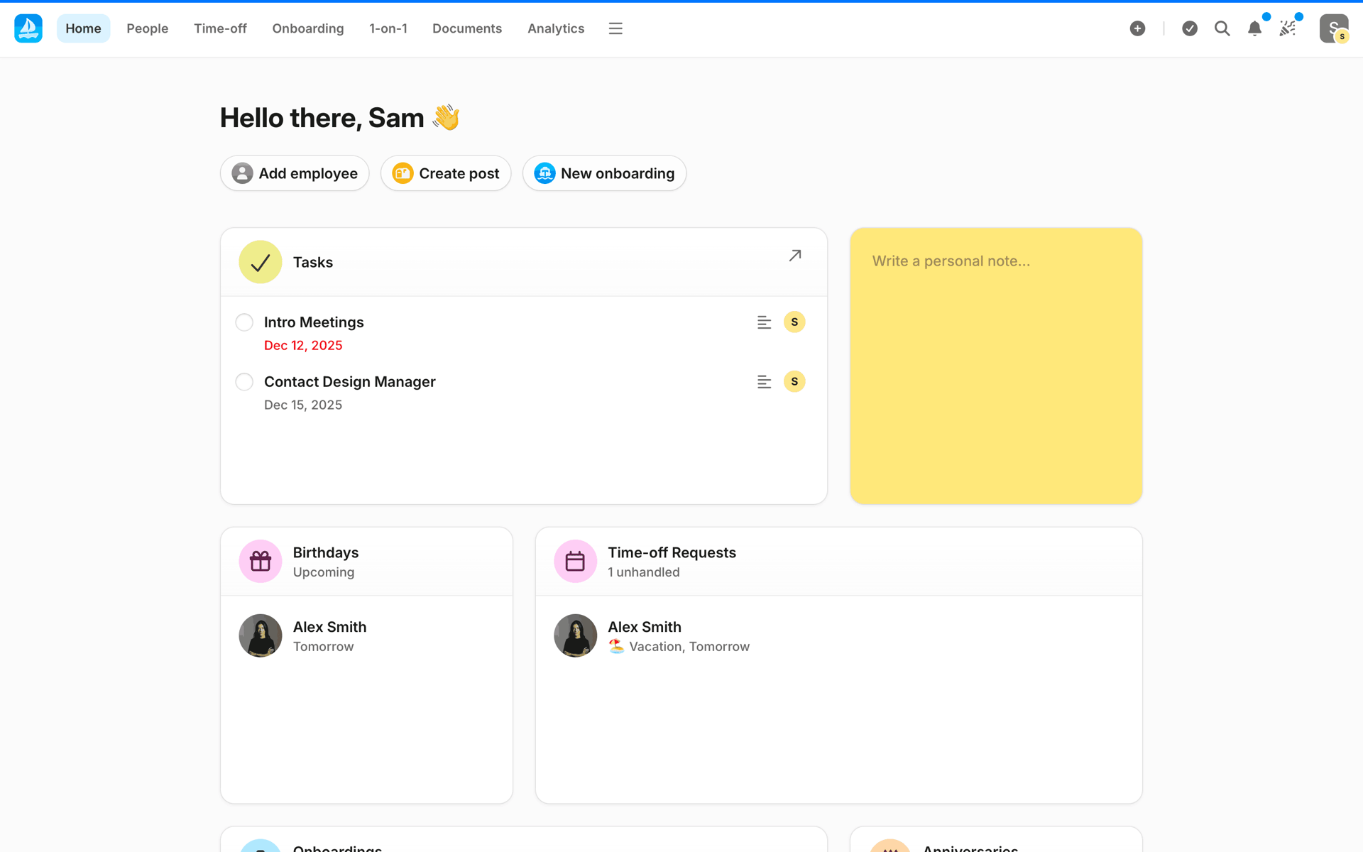 Aboard Web Business interface screenshot 7