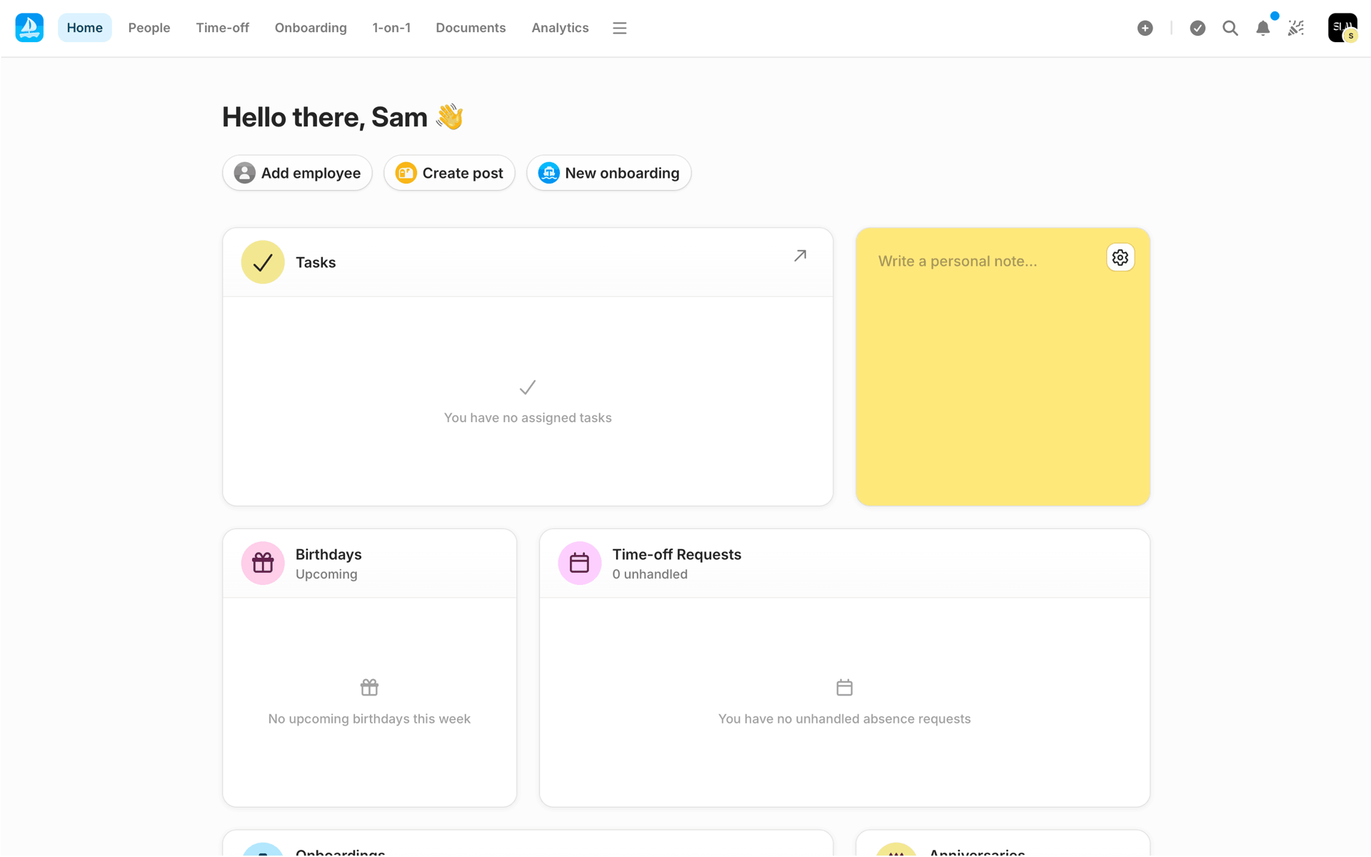 Aboard Web Business interface screenshot 8