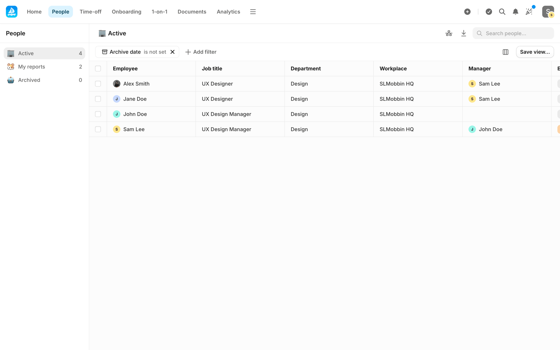 Aboard Web Business interface screenshot 10
