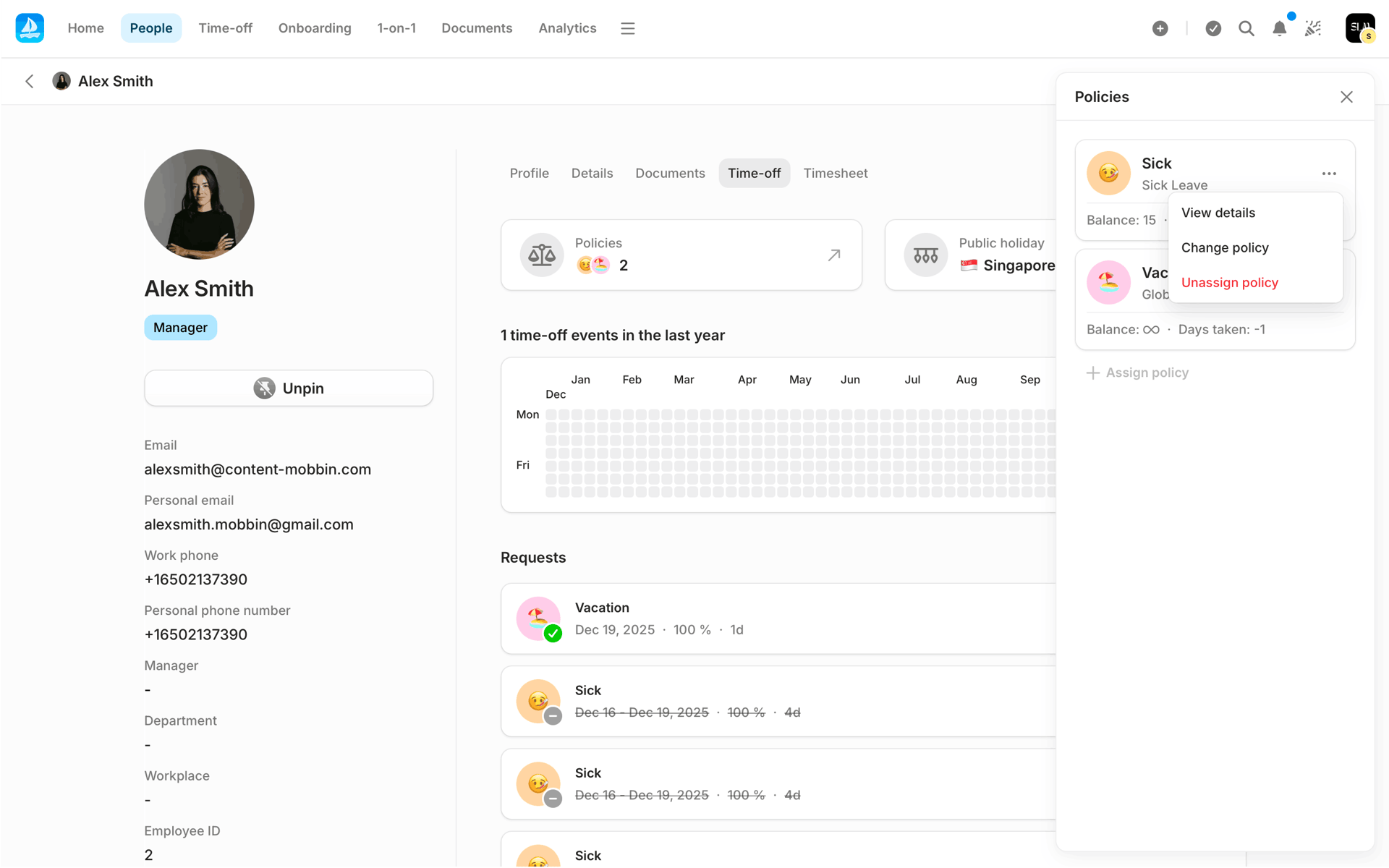 Aboard Web Business interface screenshot 17