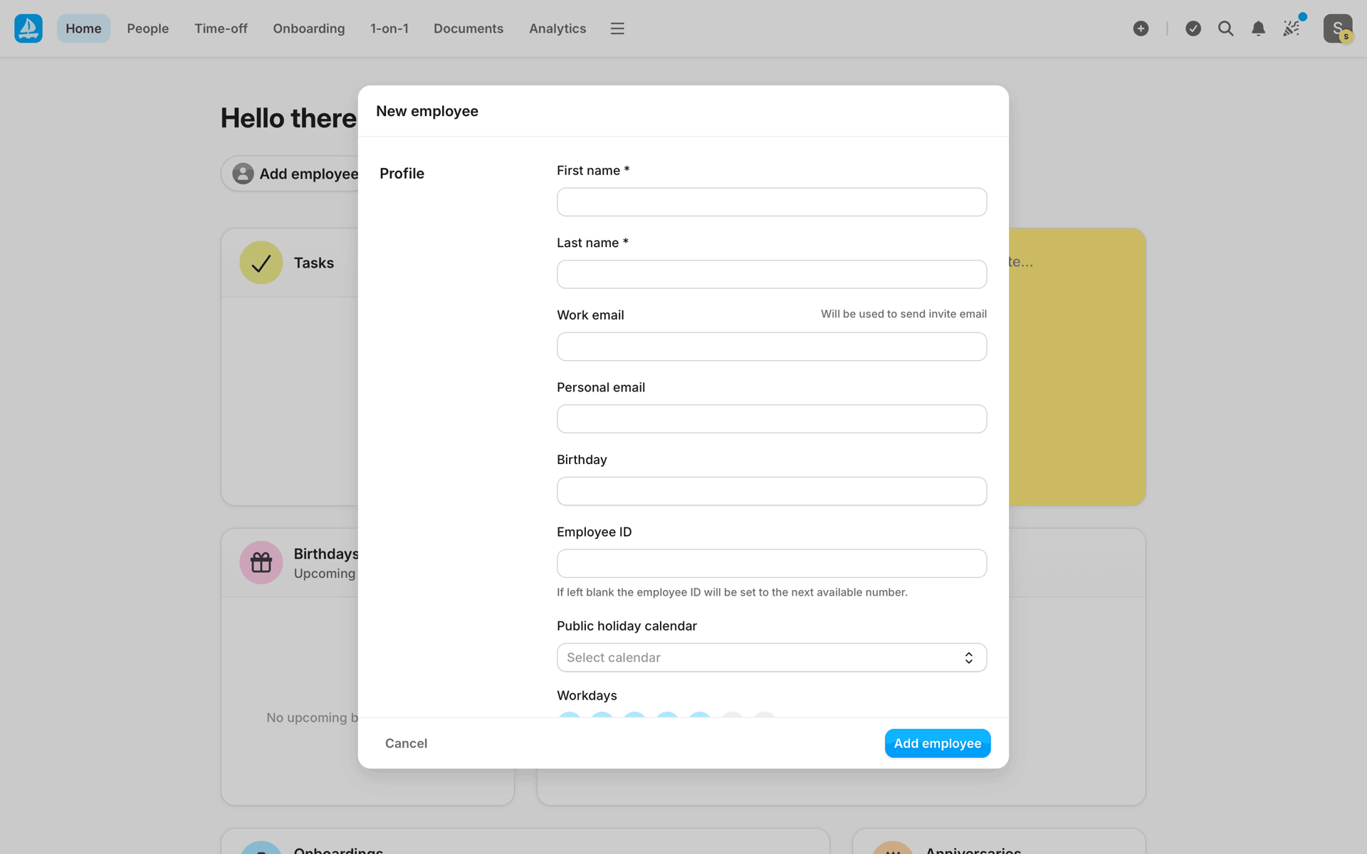 Aboard Web Business interface screenshot 6