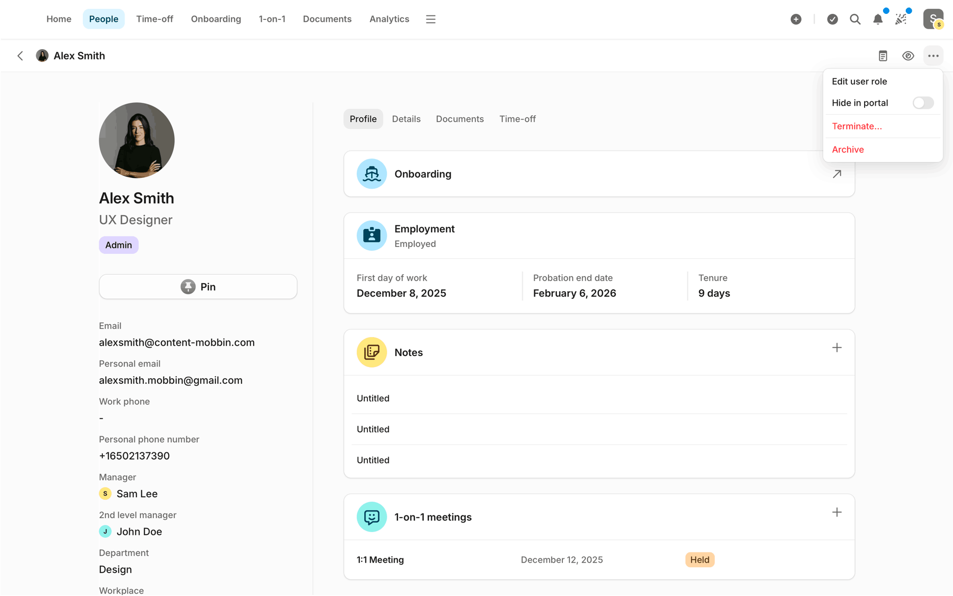 Aboard Web Business interface screenshot 21