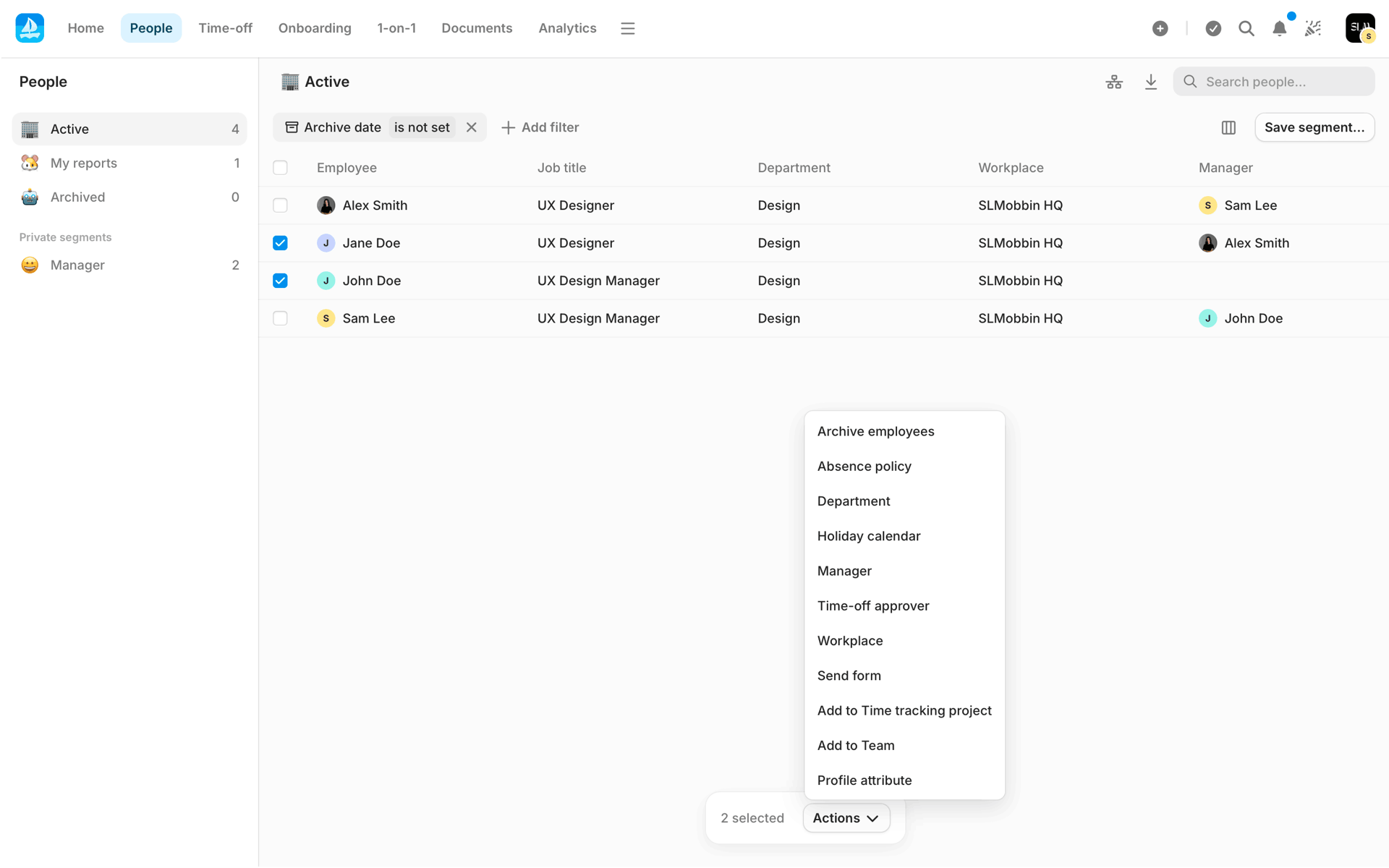 Aboard Web Business interface screenshot 24