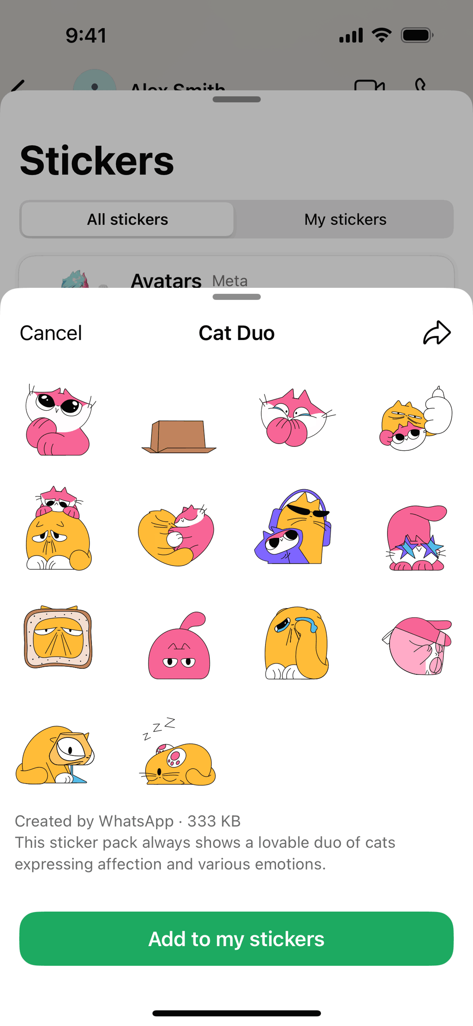 Communication app screen 2
