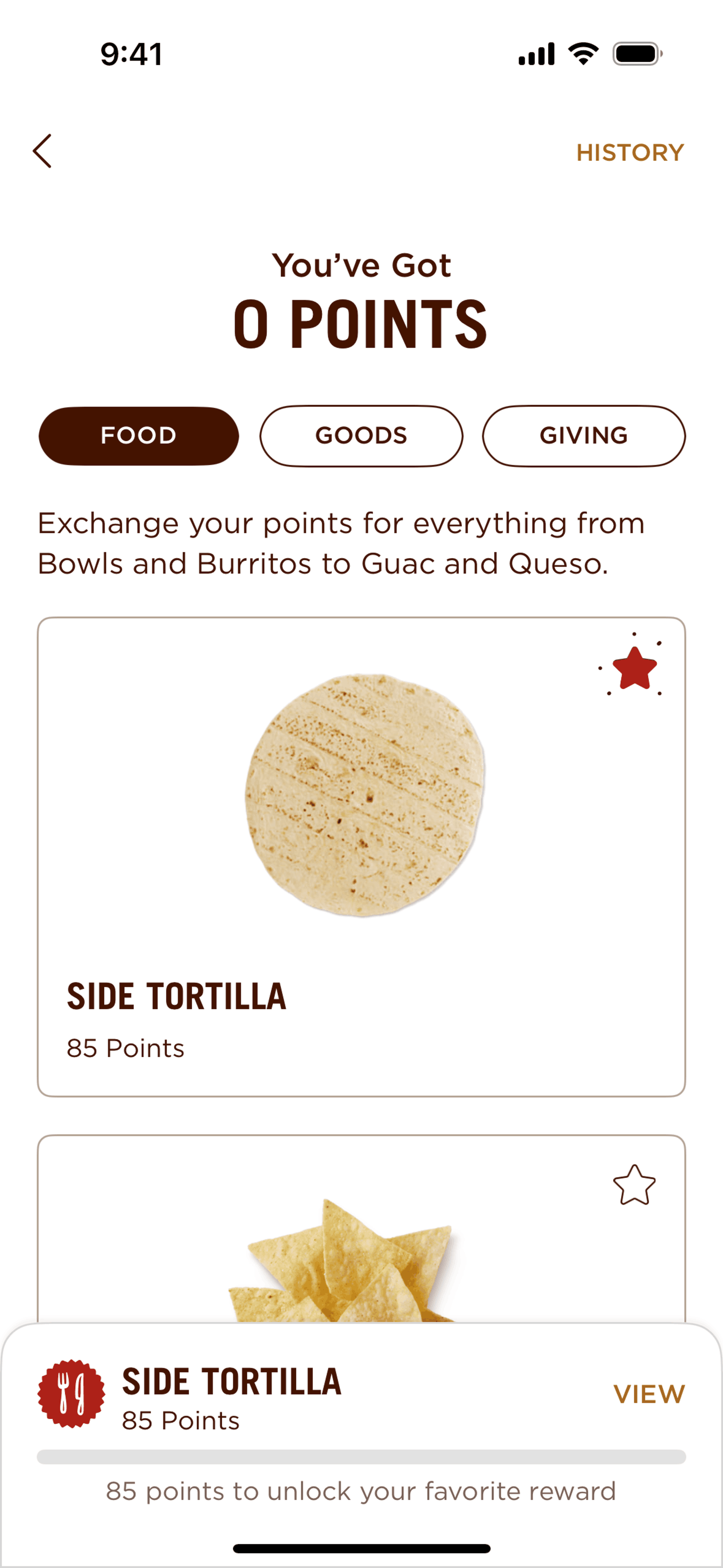 Chipotle iOS Food & Drink interface screenshot 4