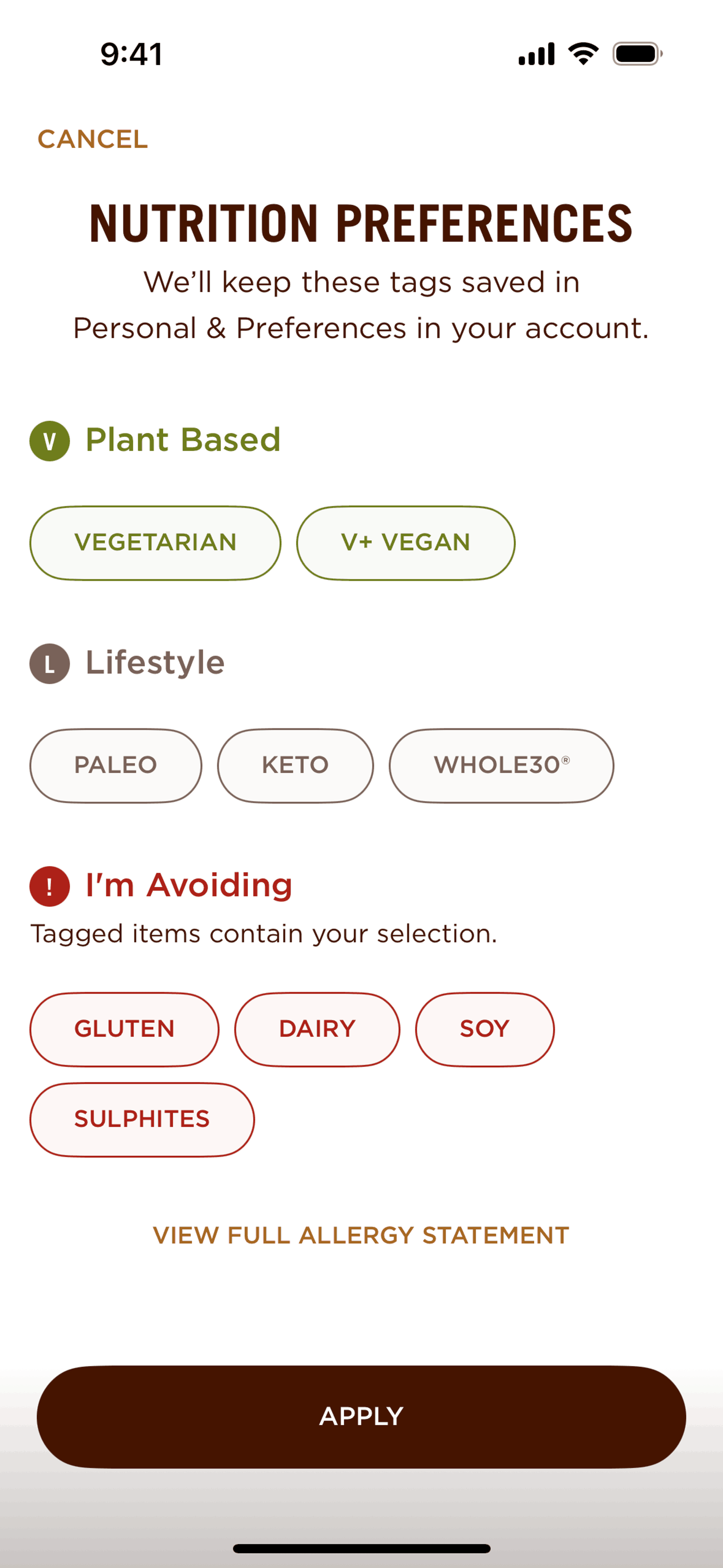 Chipotle iOS Food & Drink interface screenshot 12