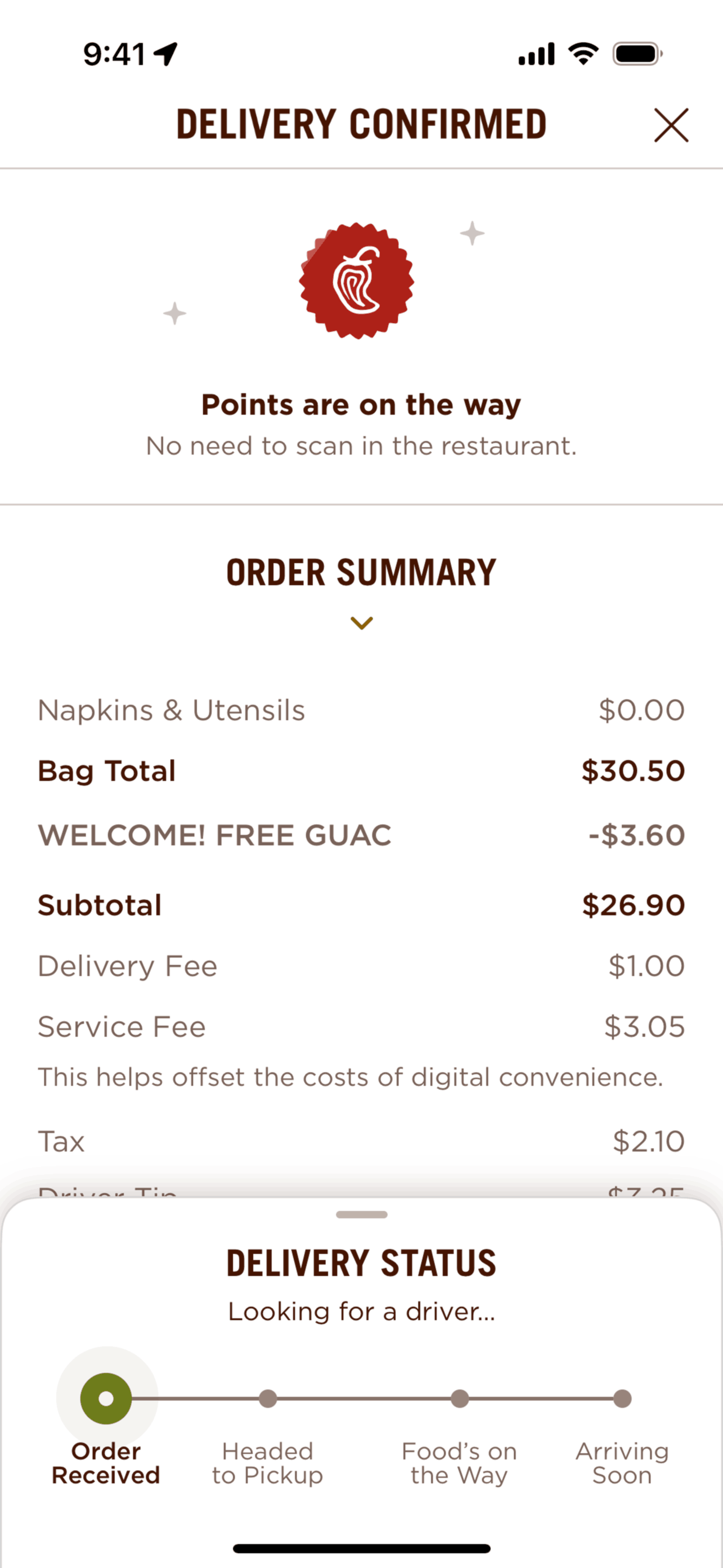 Chipotle iOS Food & Drink interface screenshot 16
