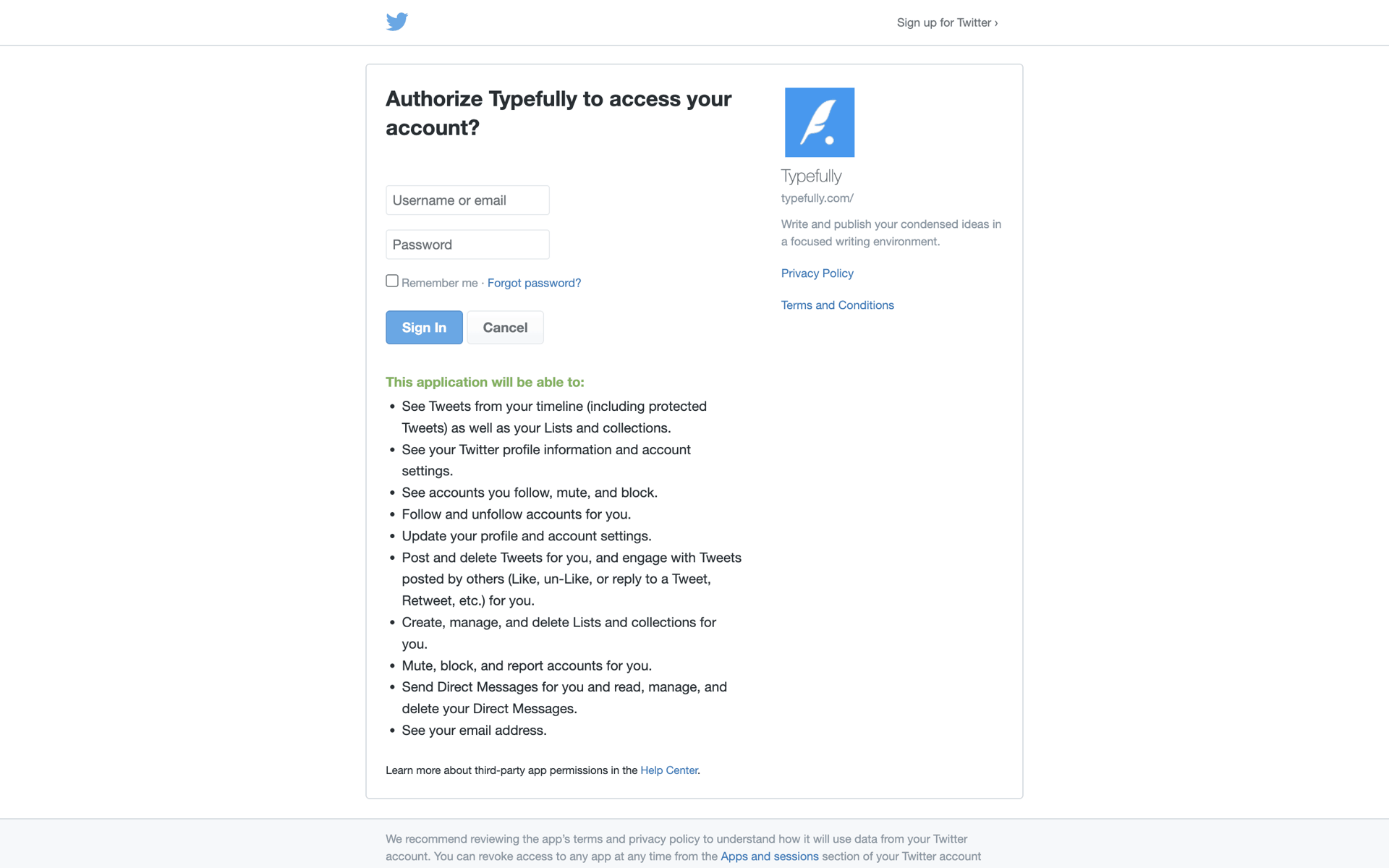 Typefully Web Social Networking interface screenshot 3