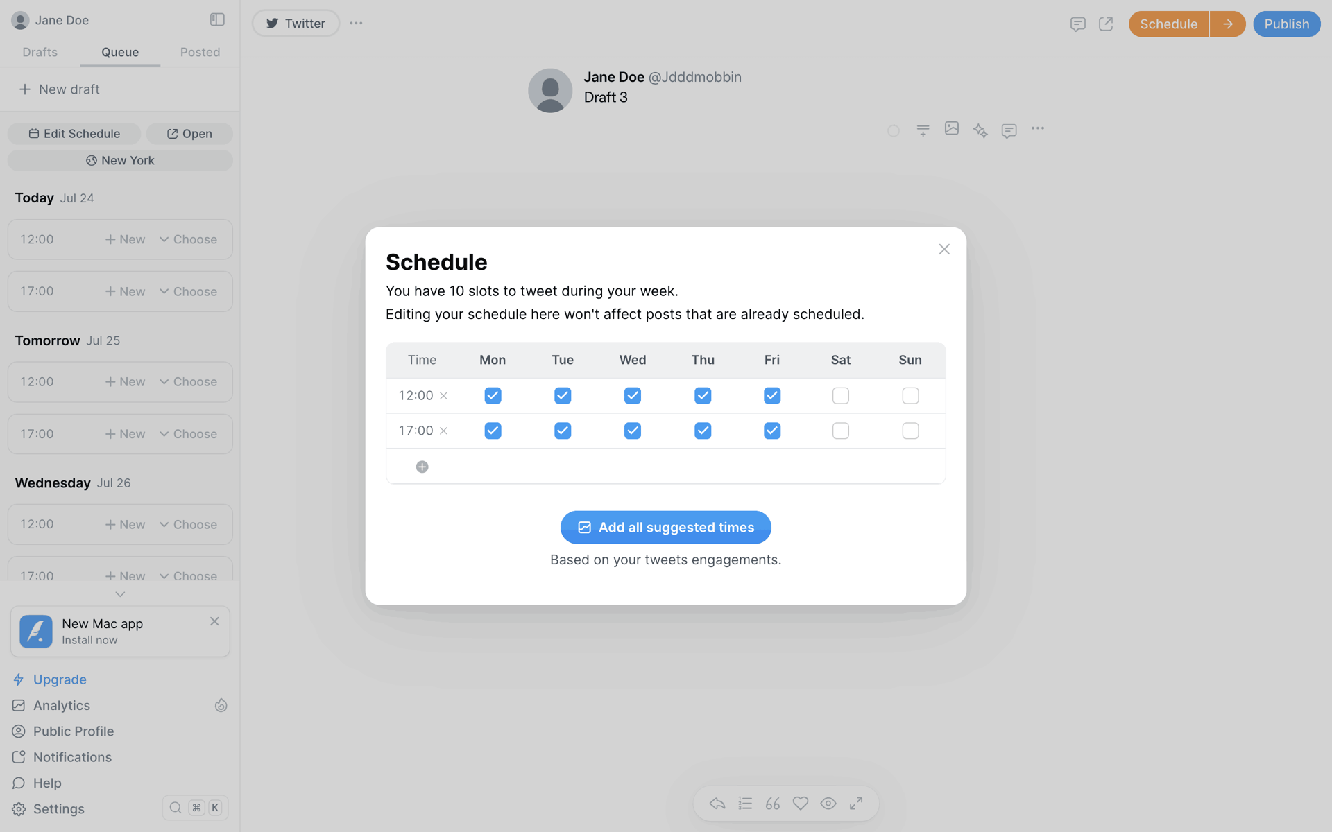 Typefully Web Social Networking interface screenshot 19