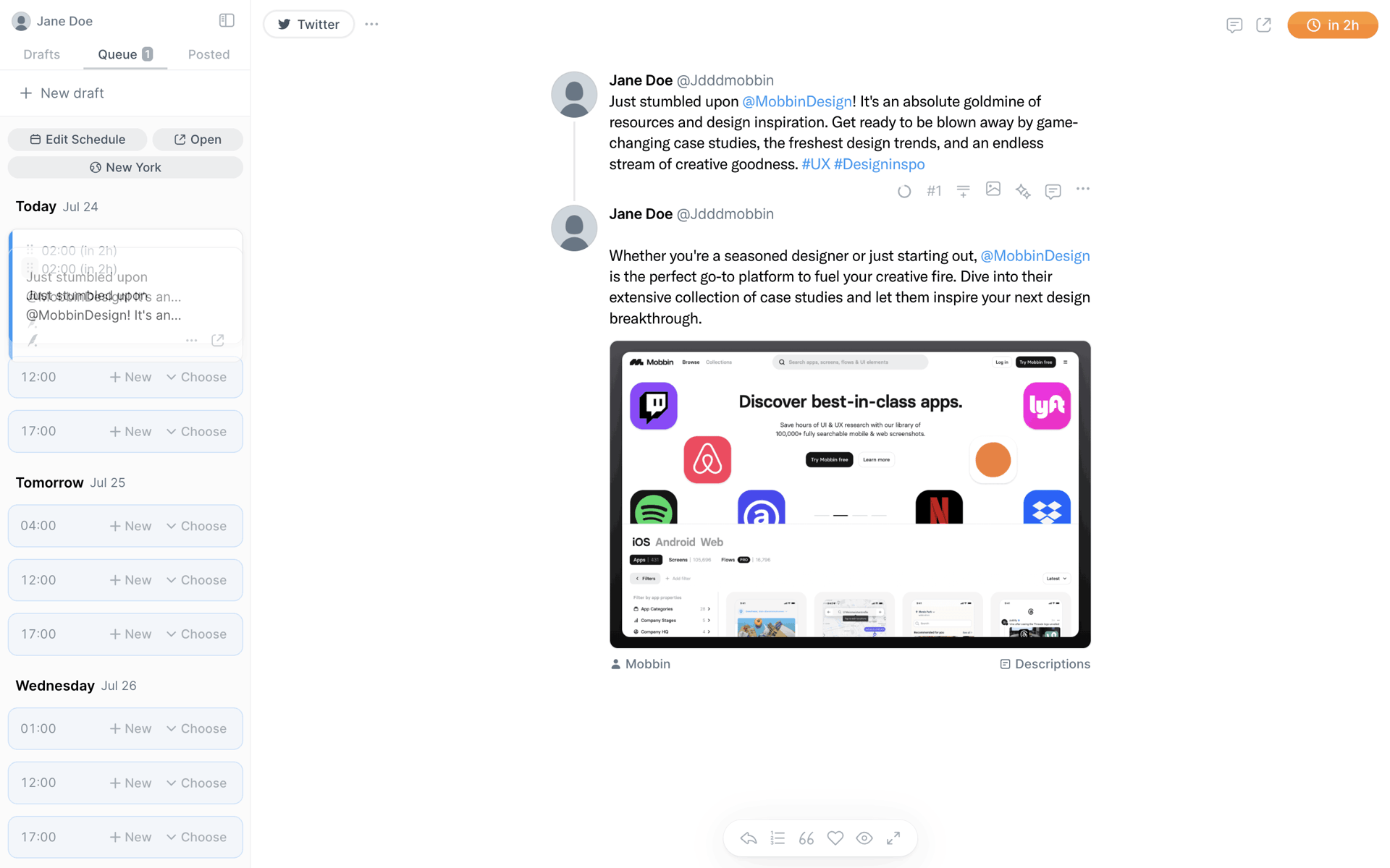 Typefully Web Social Networking interface screenshot 21