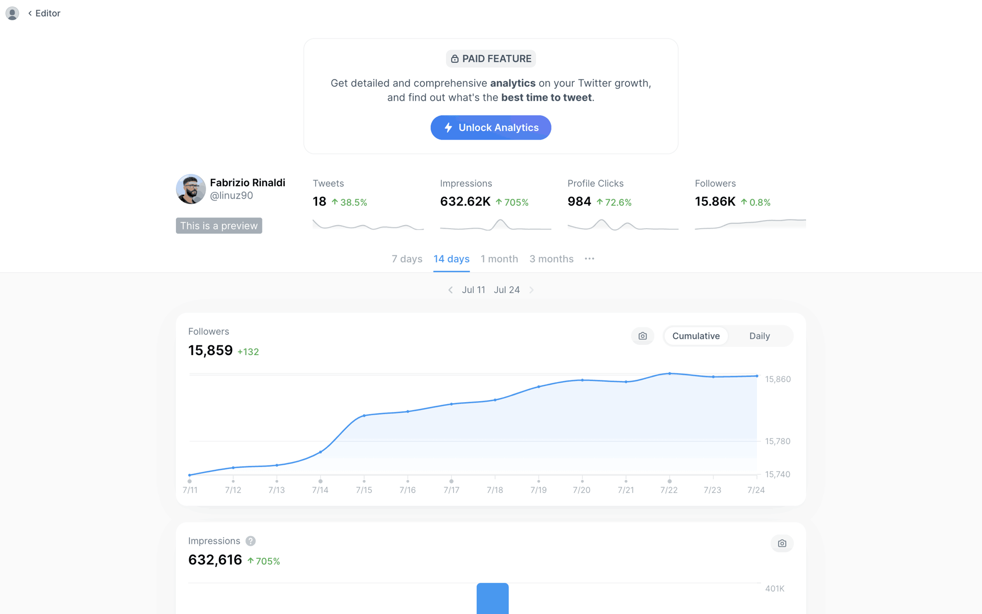 Typefully Web Social Networking interface screenshot 22