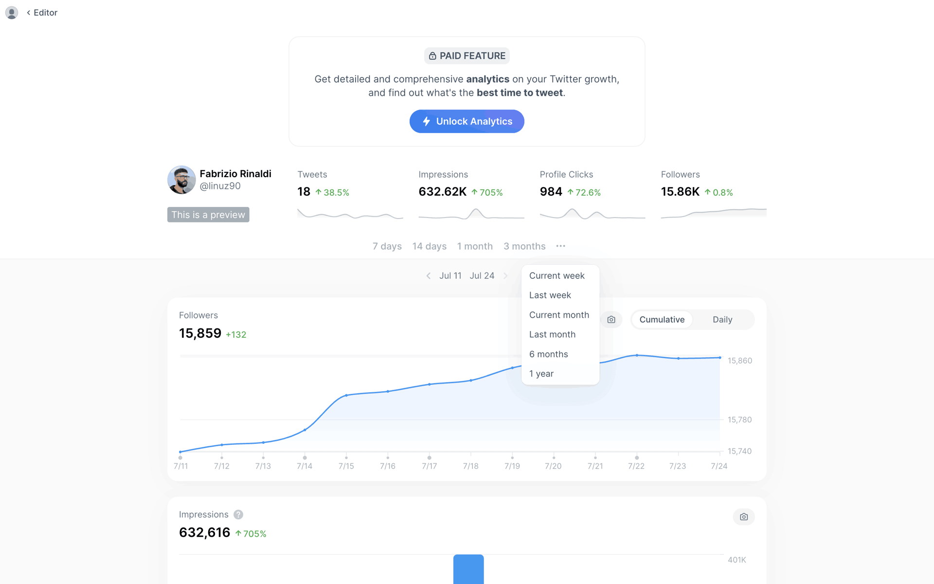 Typefully Web Social Networking interface screenshot 23