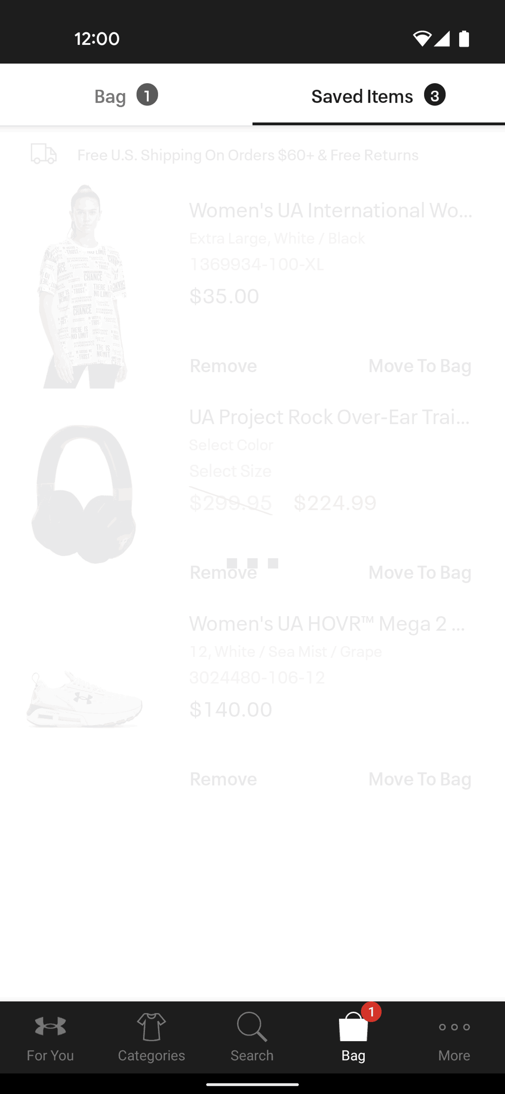 Under Armour Android Shopping interface screenshot 9