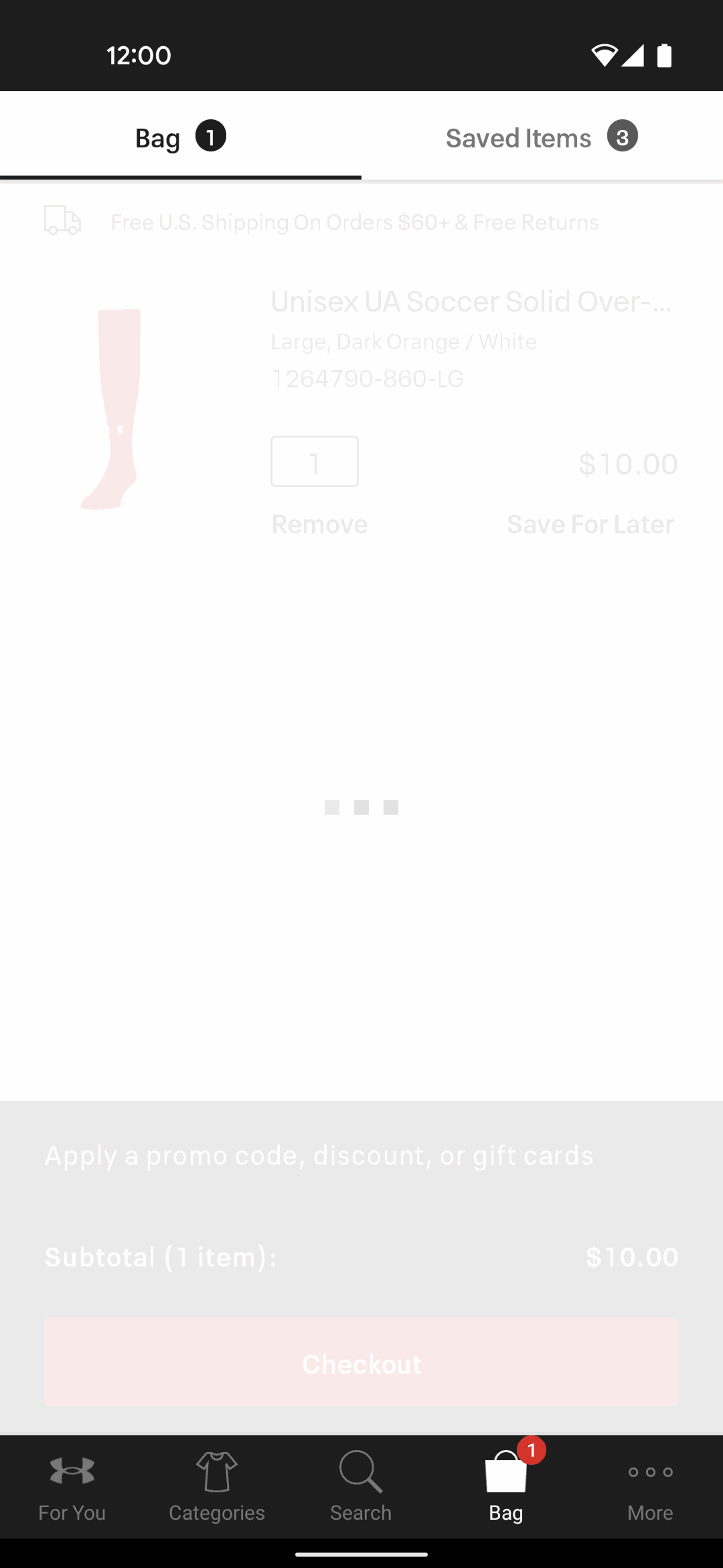 Under Armour Android Shopping interface screenshot 11