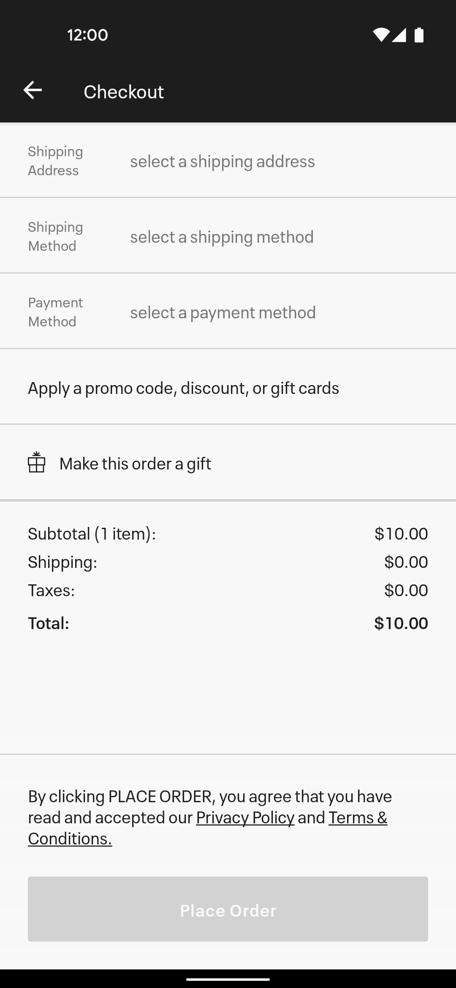 Under Armour Android Shopping interface screenshot 4