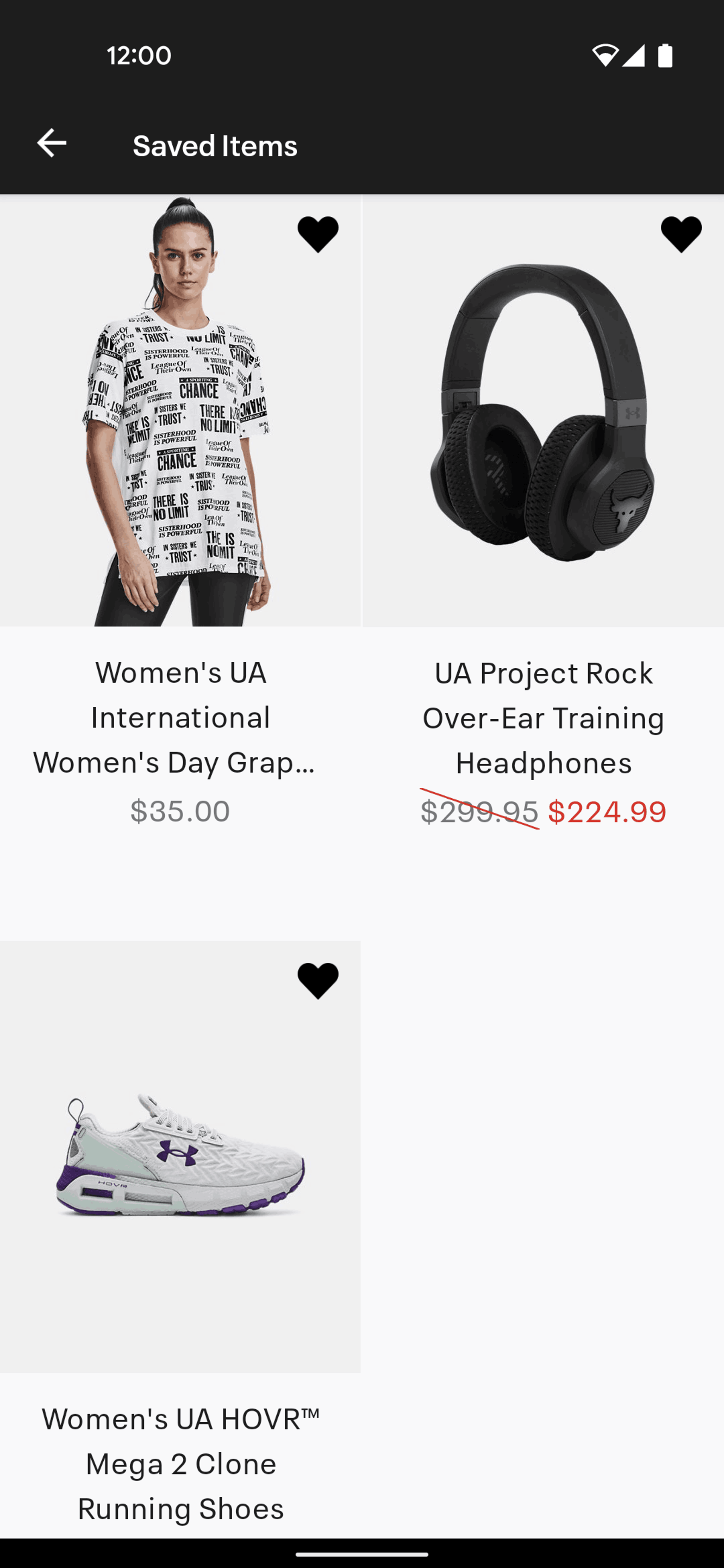 Under Armour Android Shopping interface screenshot 14