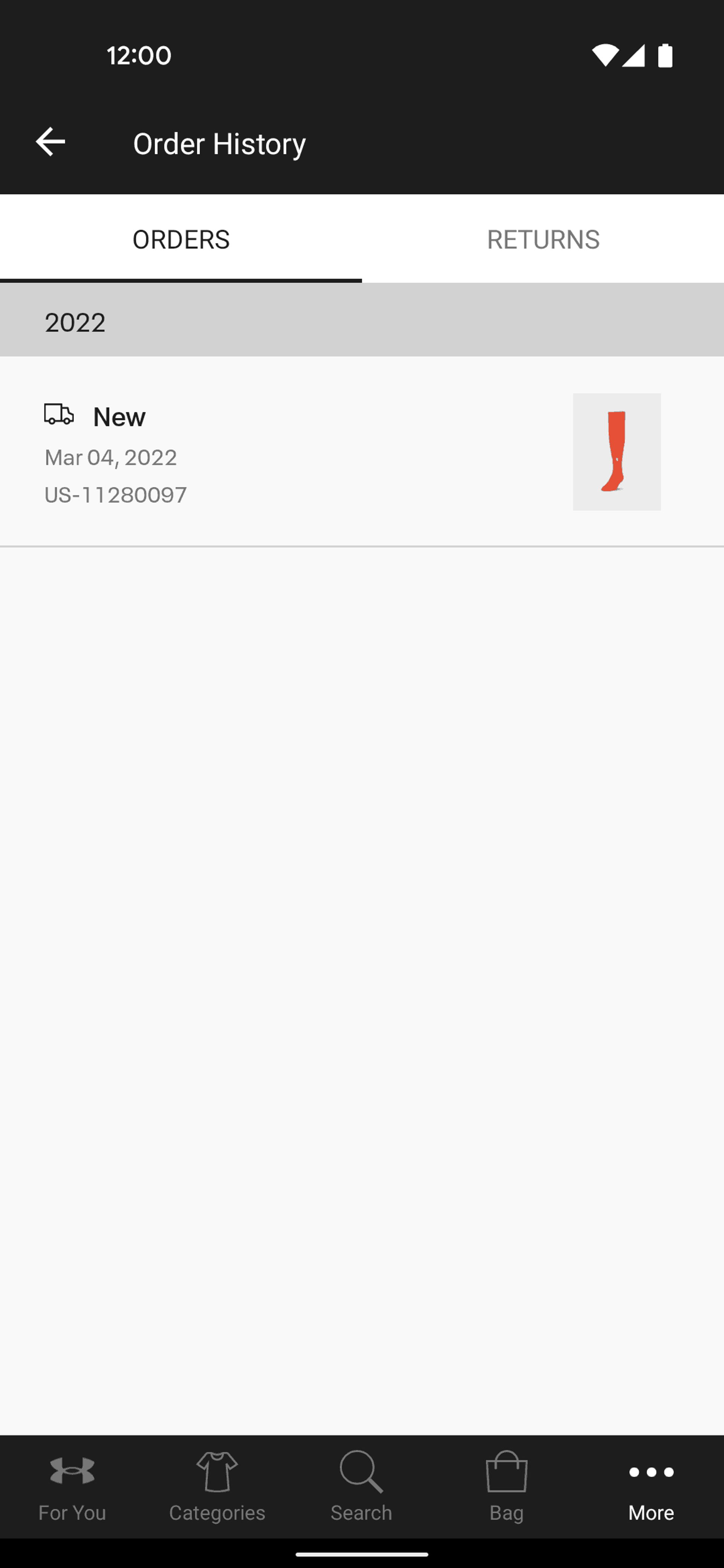 Under Armour Android Shopping interface screenshot 15