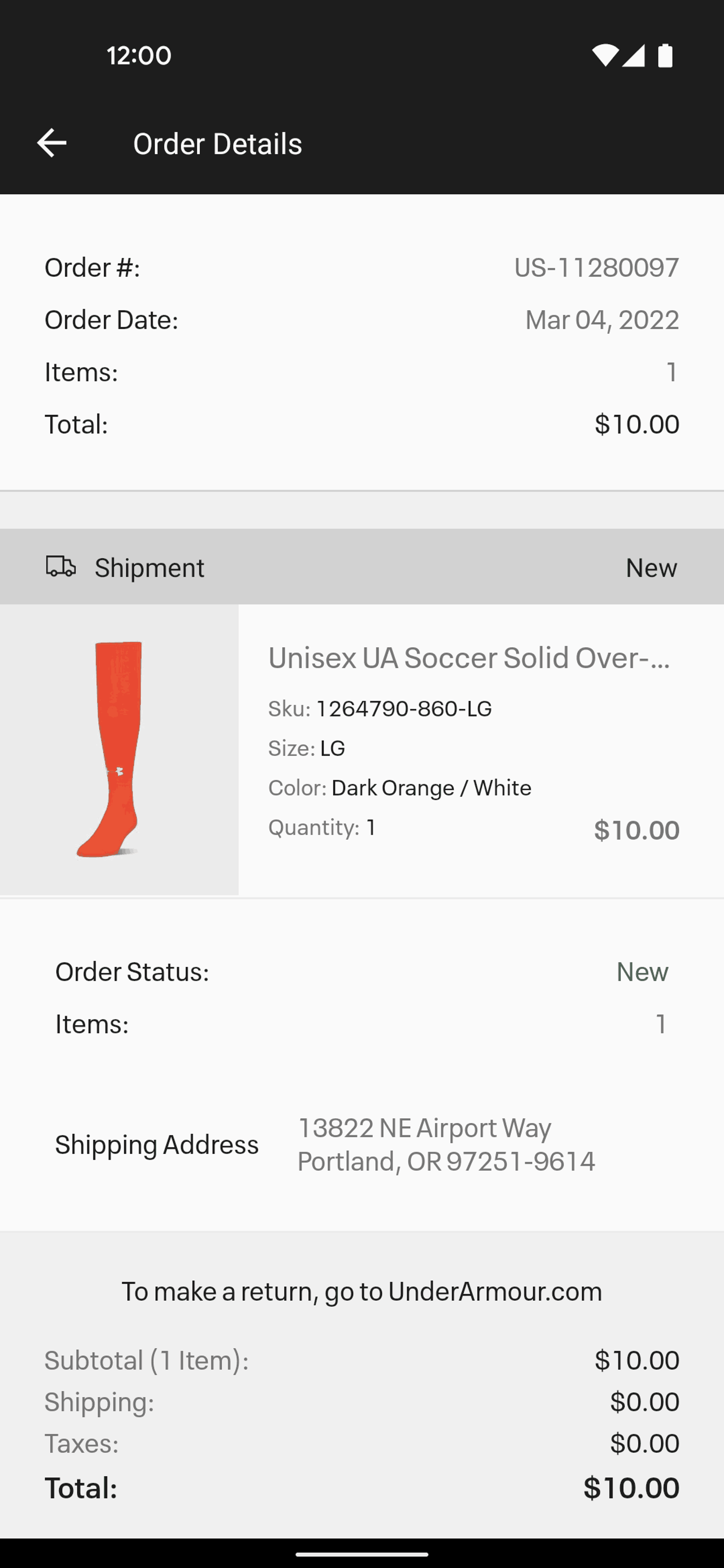Under Armour Android Shopping interface screenshot 16