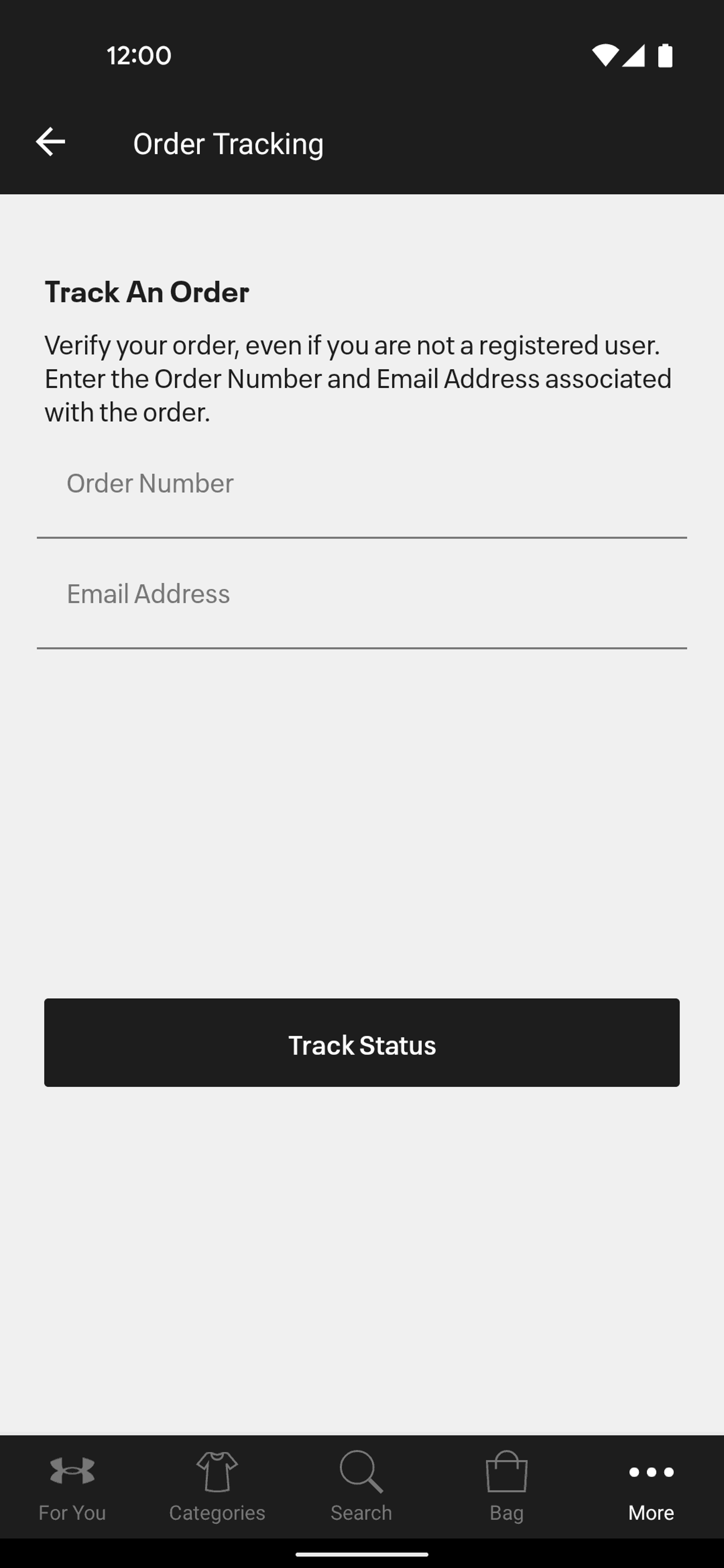 Under Armour Android Shopping interface screenshot 23