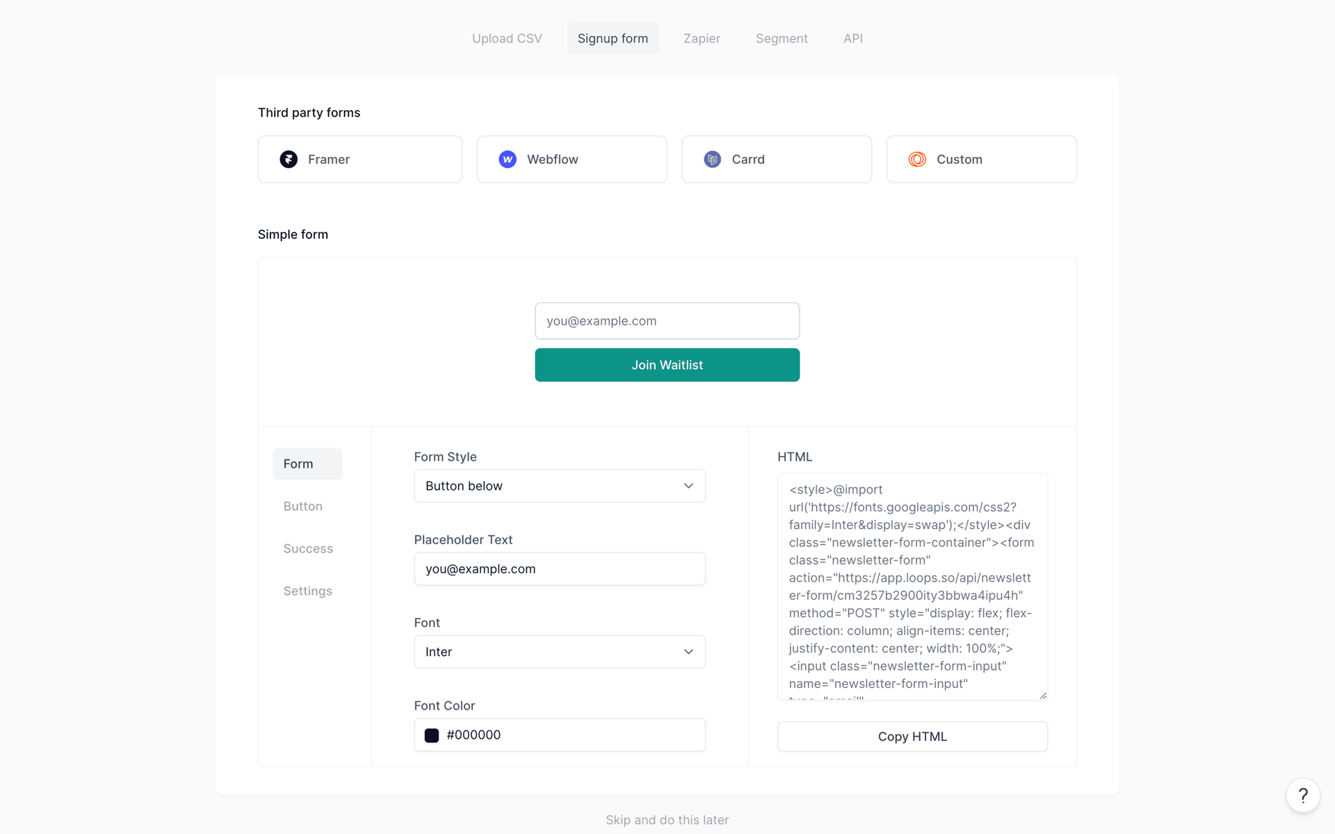 Loops Web Productivity interface screenshot 7