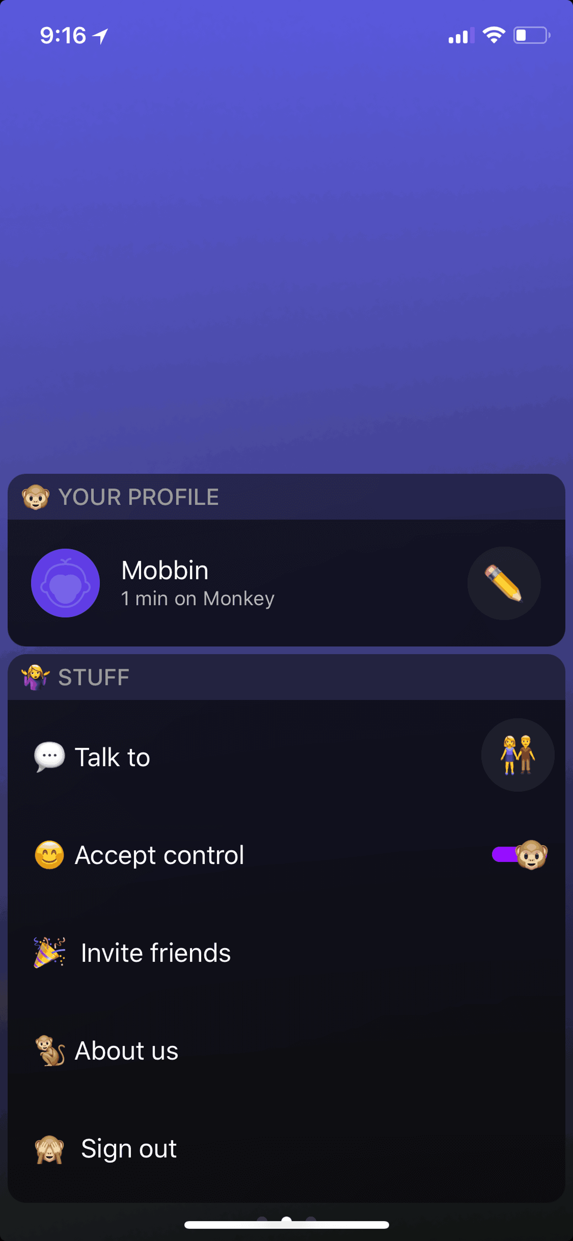 Monkey iOS Social Networking interface screenshot 23