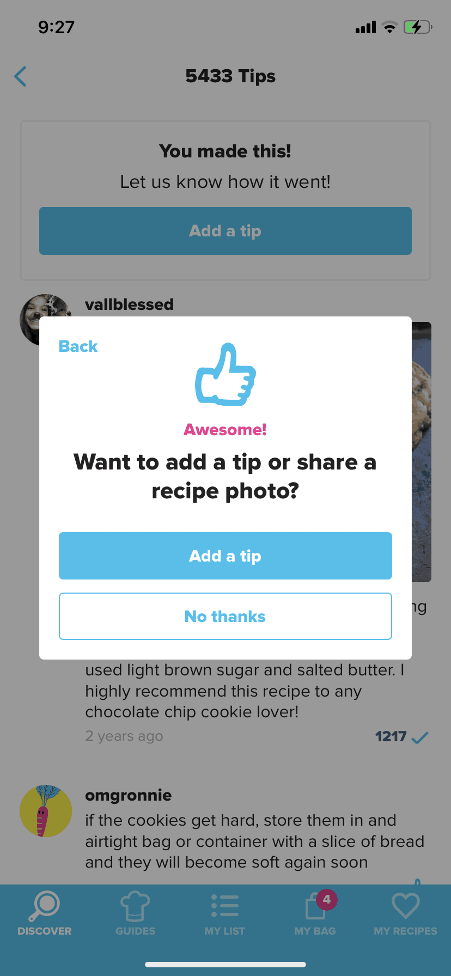 Tasty iOS Food & Drink interface screenshot 21