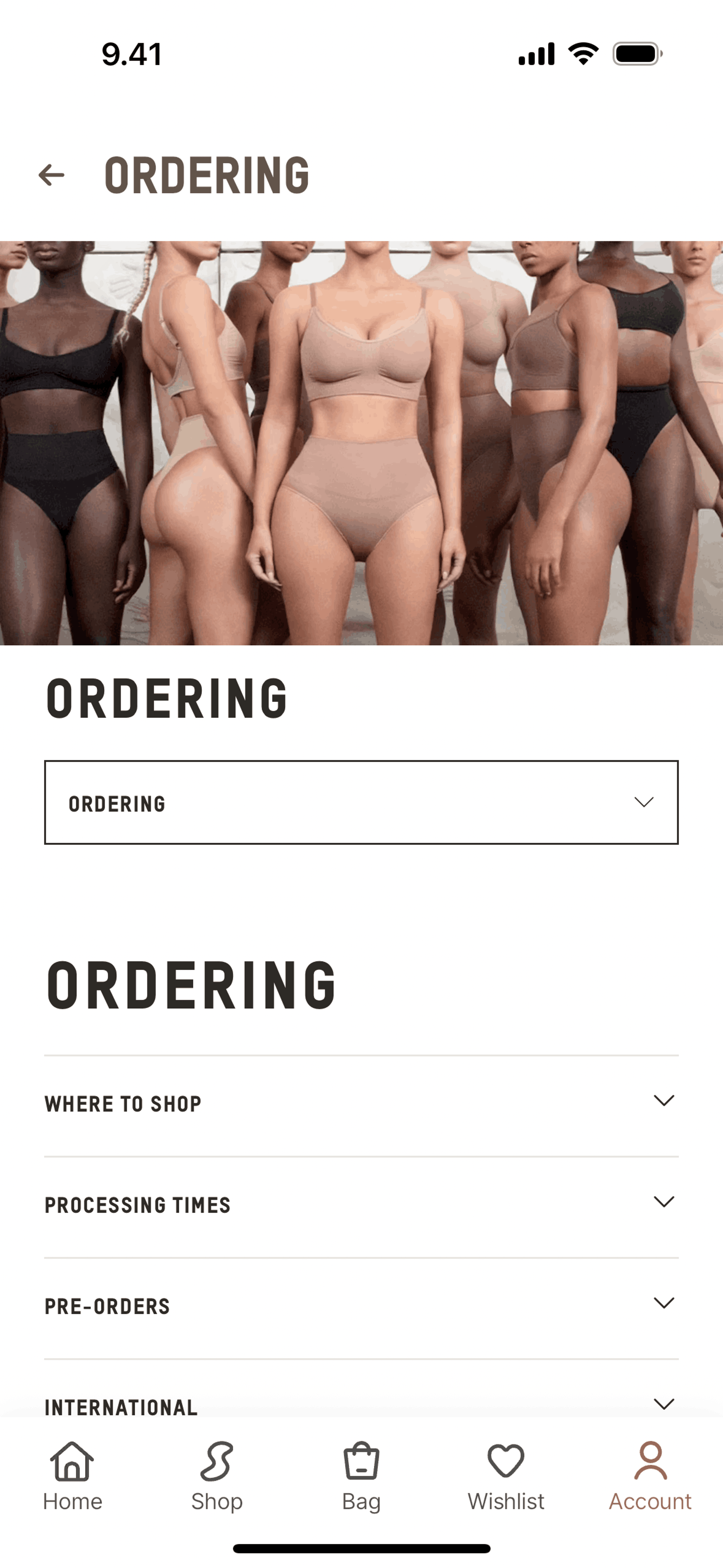SKIMS iOS Shopping interface screenshot 11