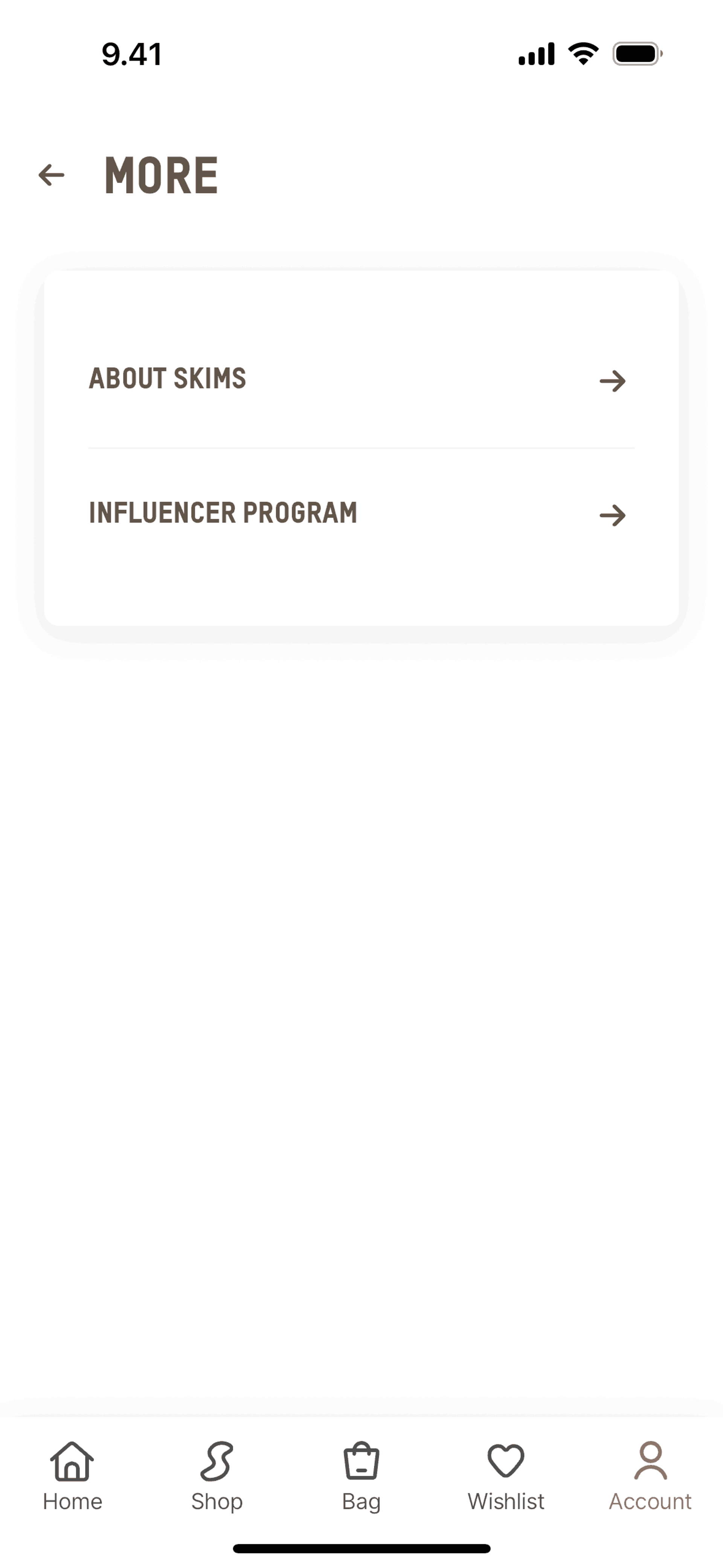 SKIMS iOS Shopping interface screenshot 17