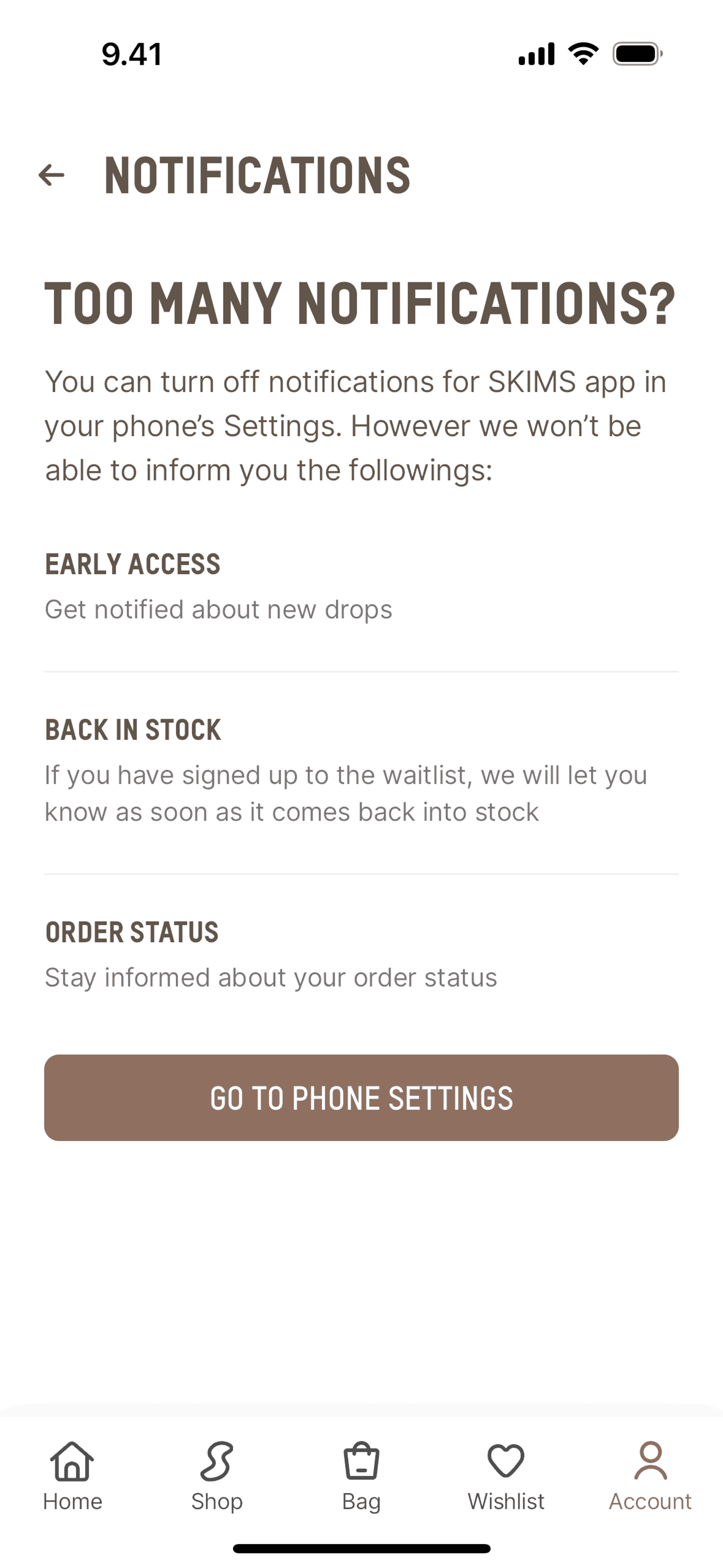 SKIMS iOS Shopping interface screenshot 20