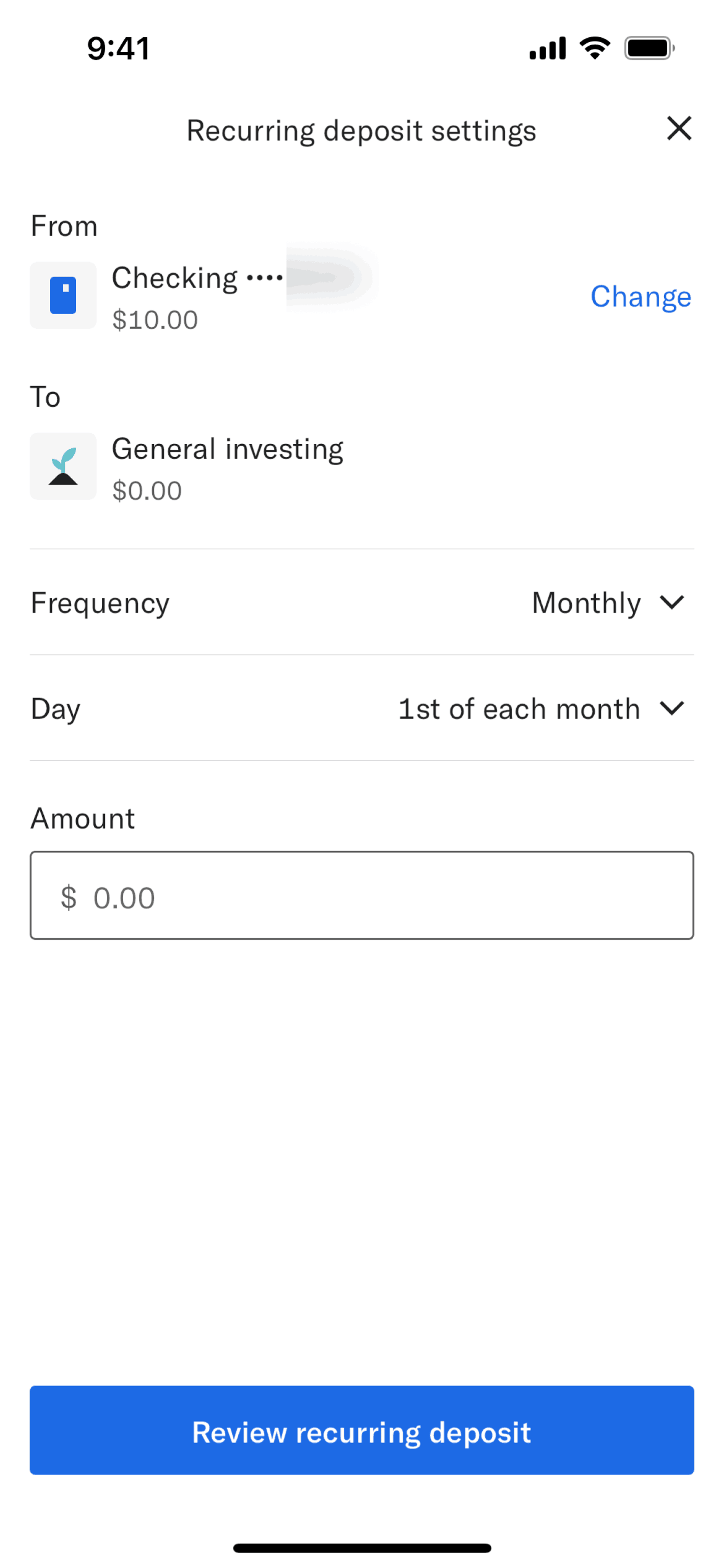 Betterment iOS Finance interface screenshot 5