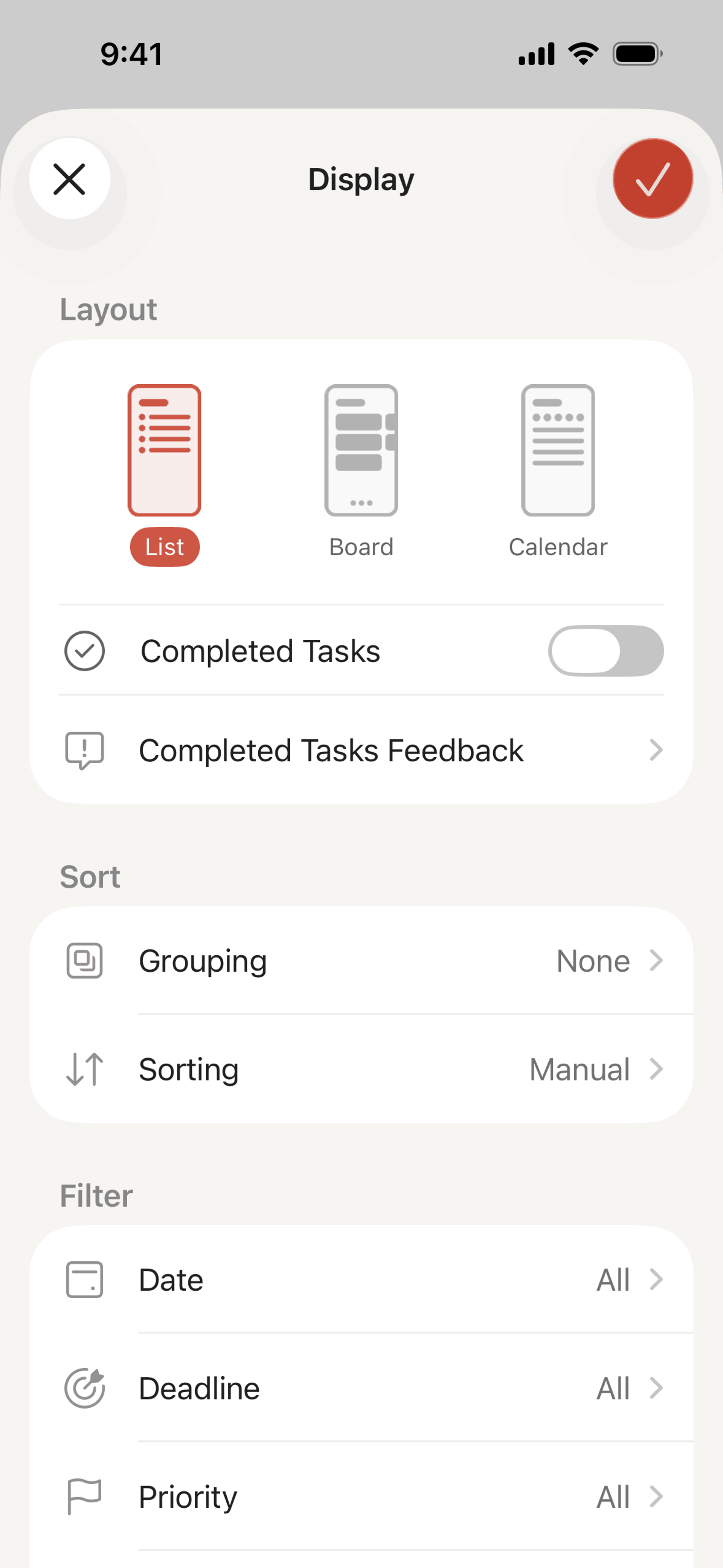 Todoist iOS Collaboration interface screenshot 8