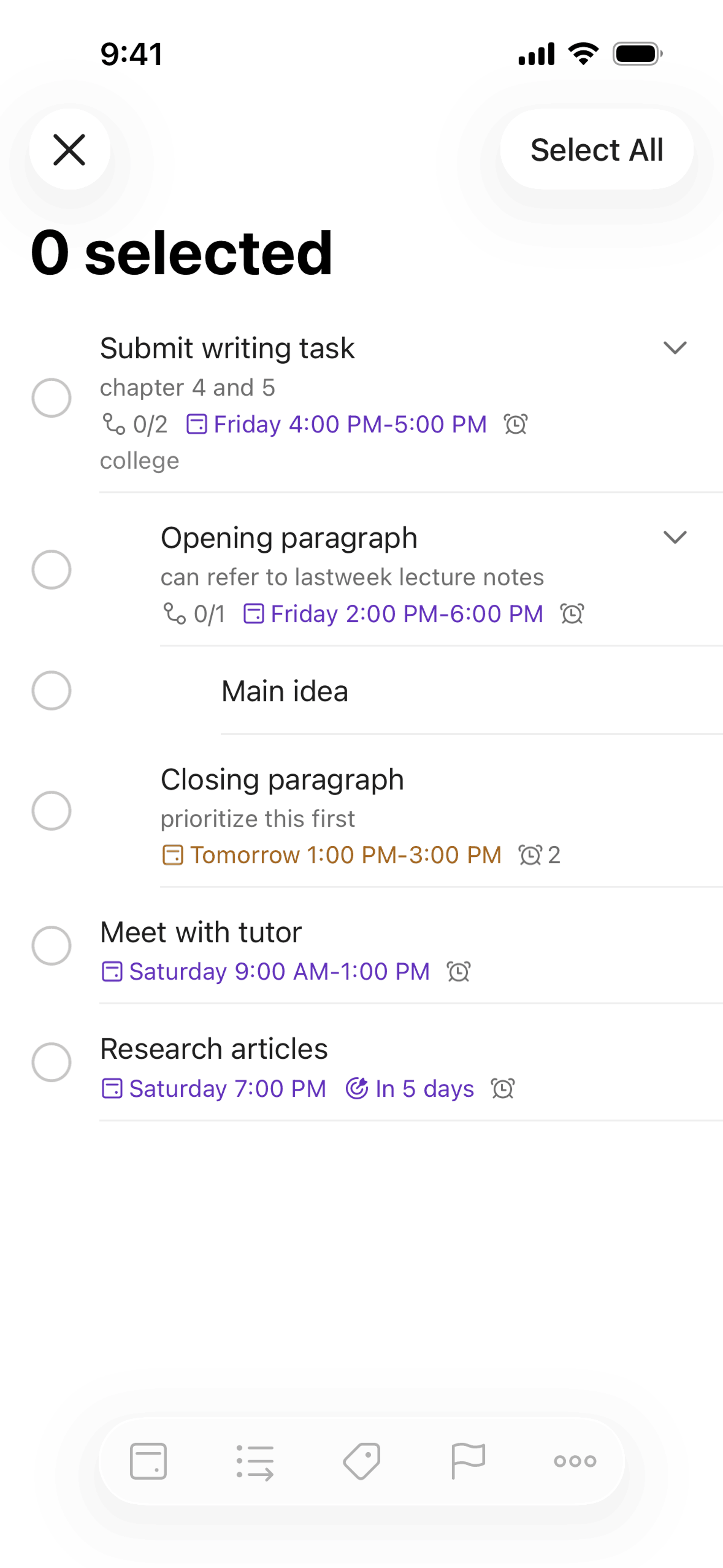 Todoist iOS Collaboration interface screenshot 21