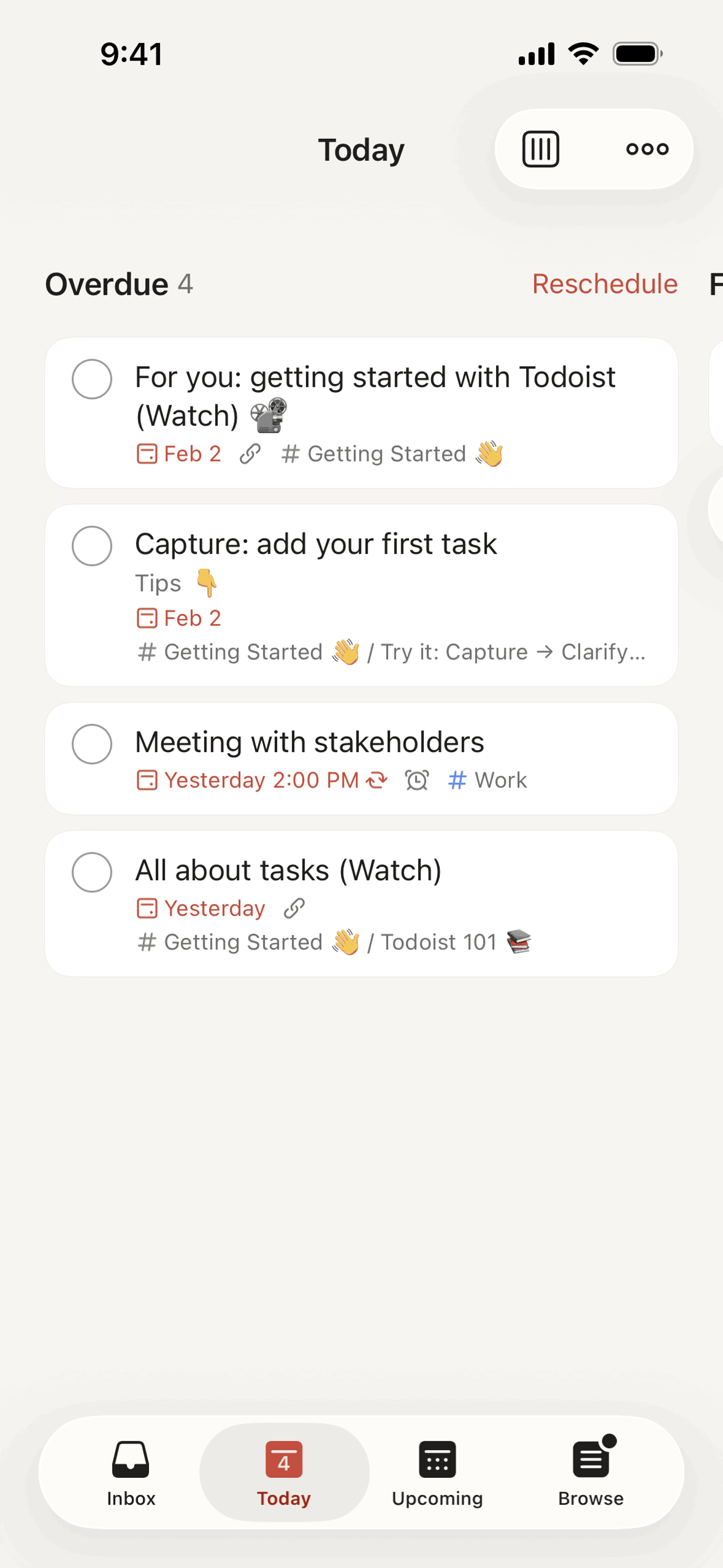 Todoist iOS Collaboration interface screenshot 24