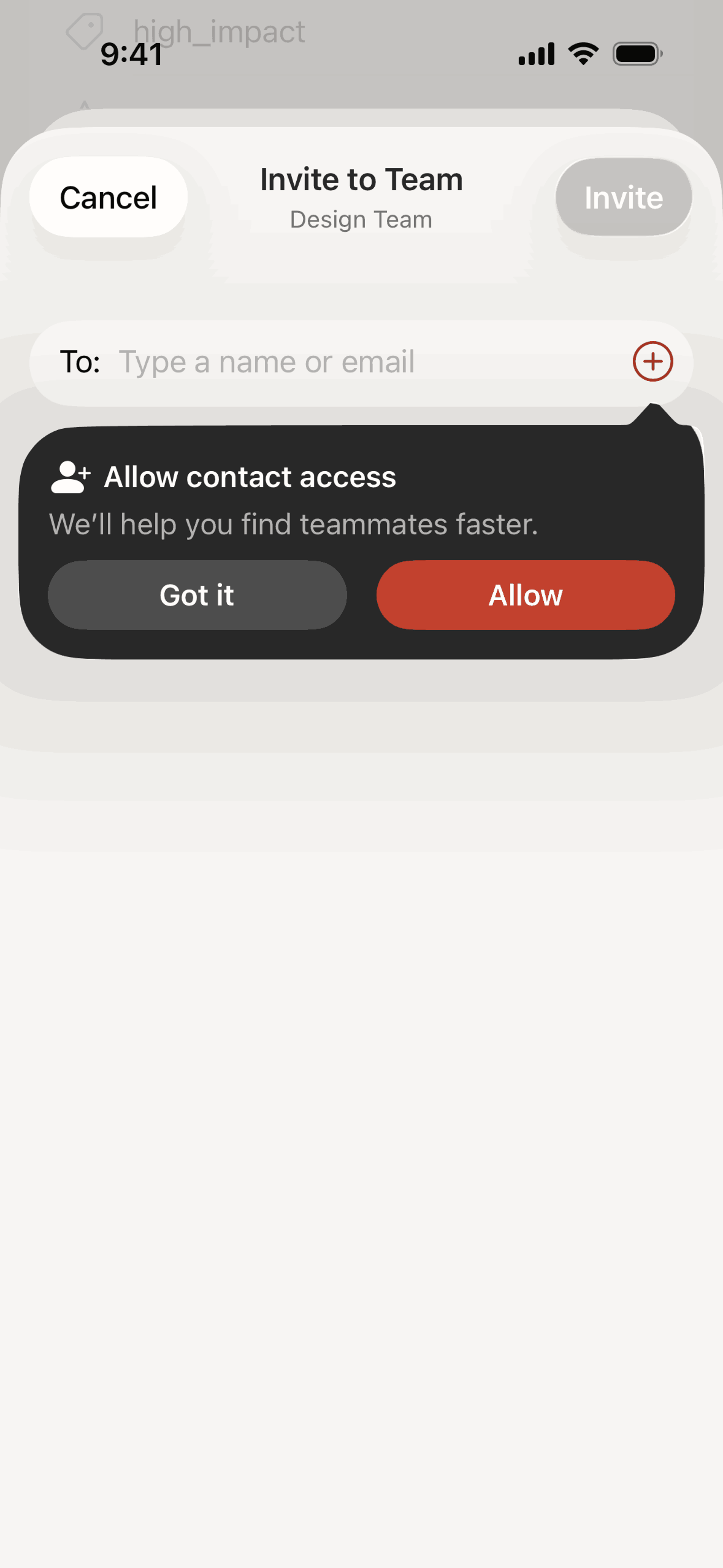 Todoist iOS Collaboration interface screenshot 22