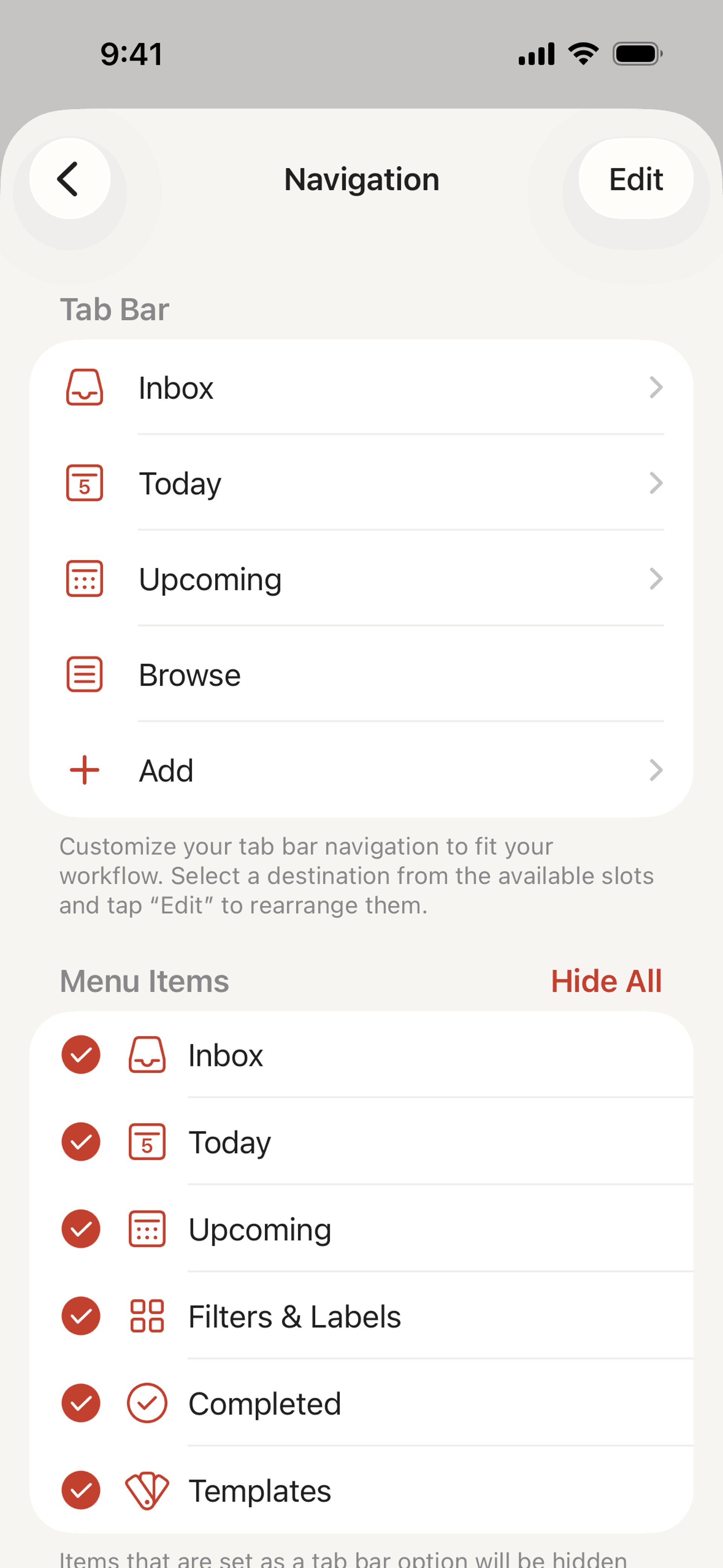 Todoist iOS Collaboration interface screenshot 8