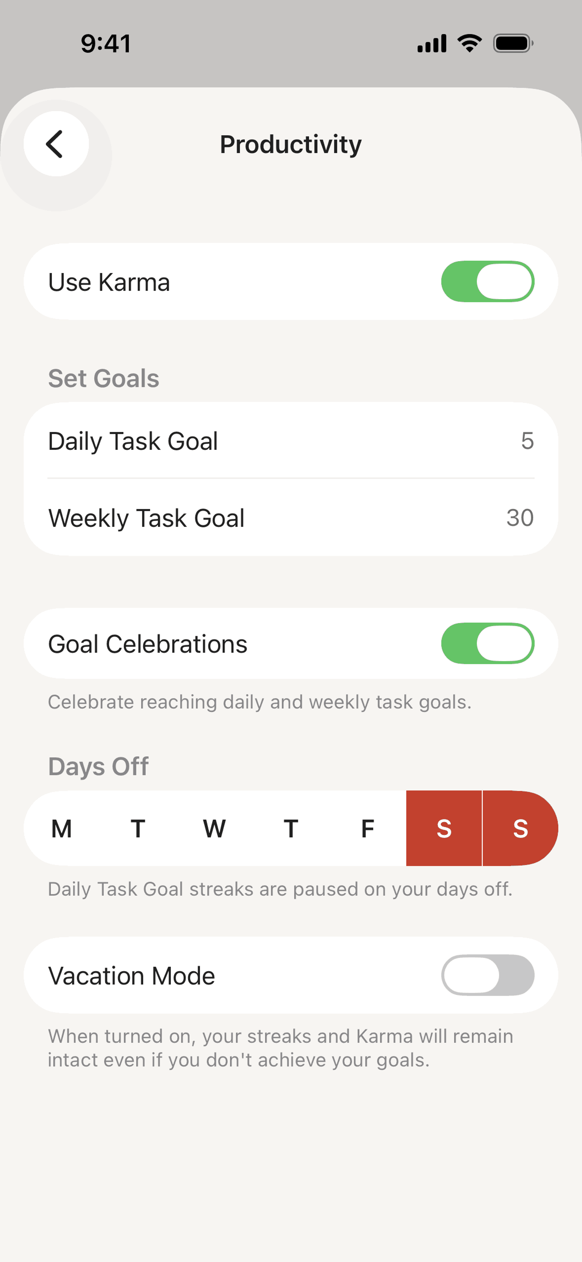 Todoist iOS Collaboration interface screenshot 16