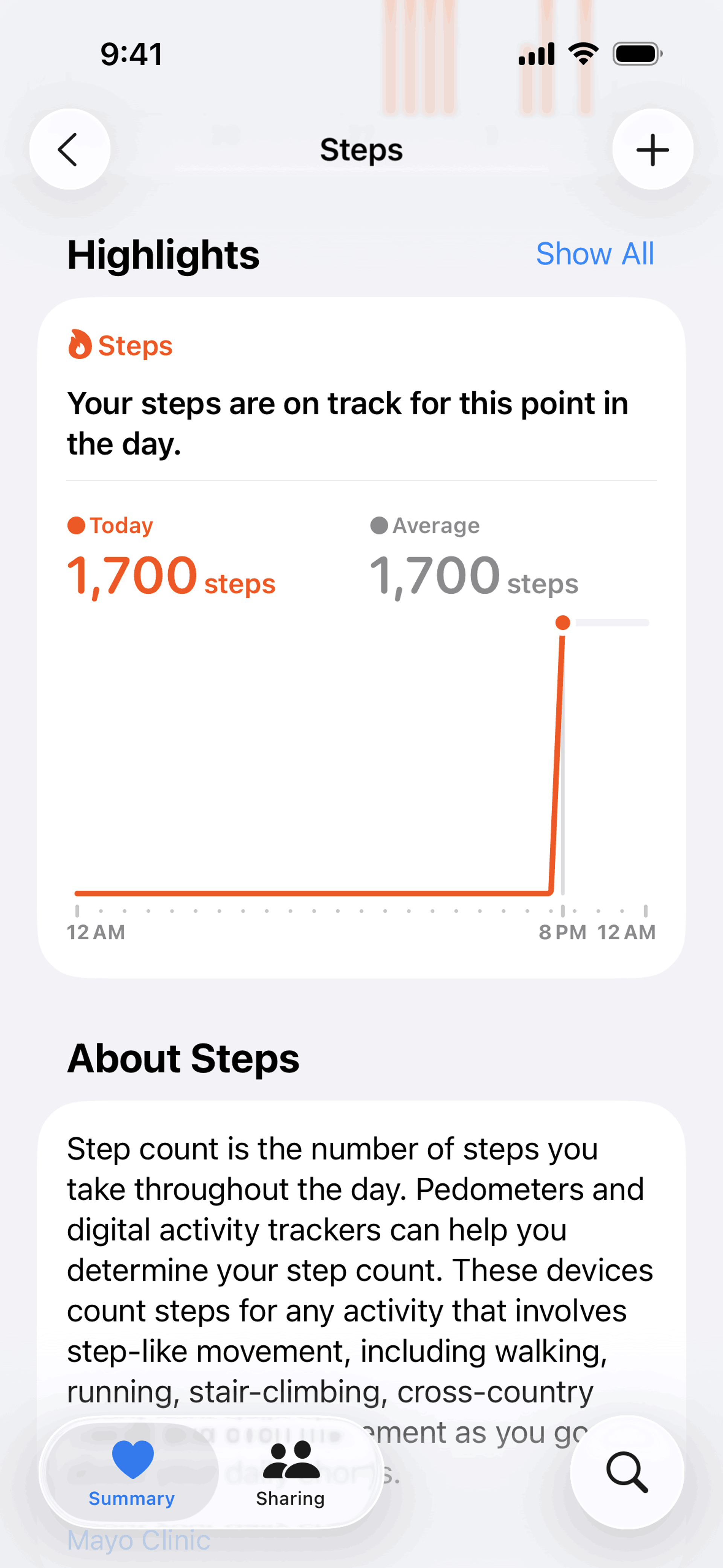 Apple Health iOS Health & Fitness interface screenshot 2