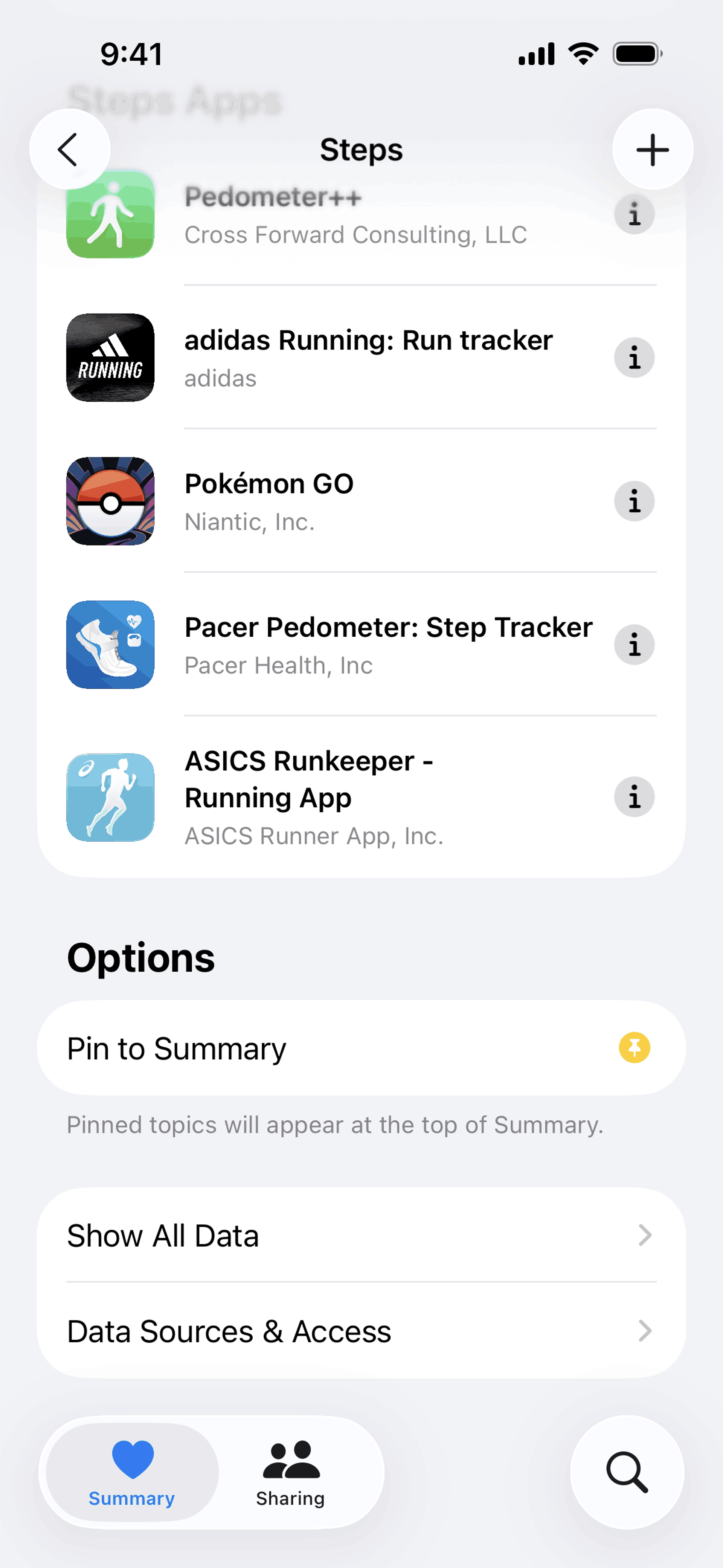 Apple Health iOS Health & Fitness interface screenshot 16